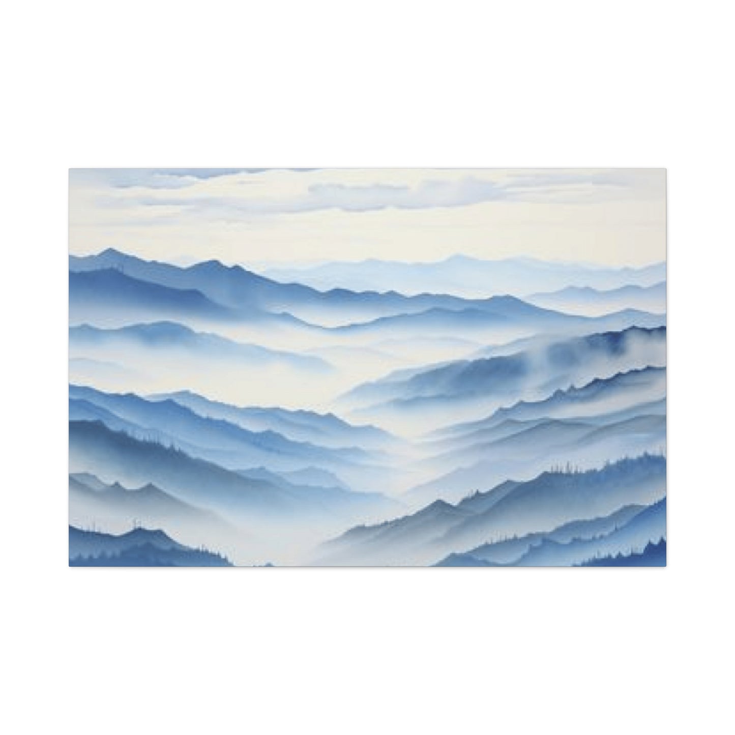 Blue Clouds and Ridge Painting Wall Art & Canvas Prints