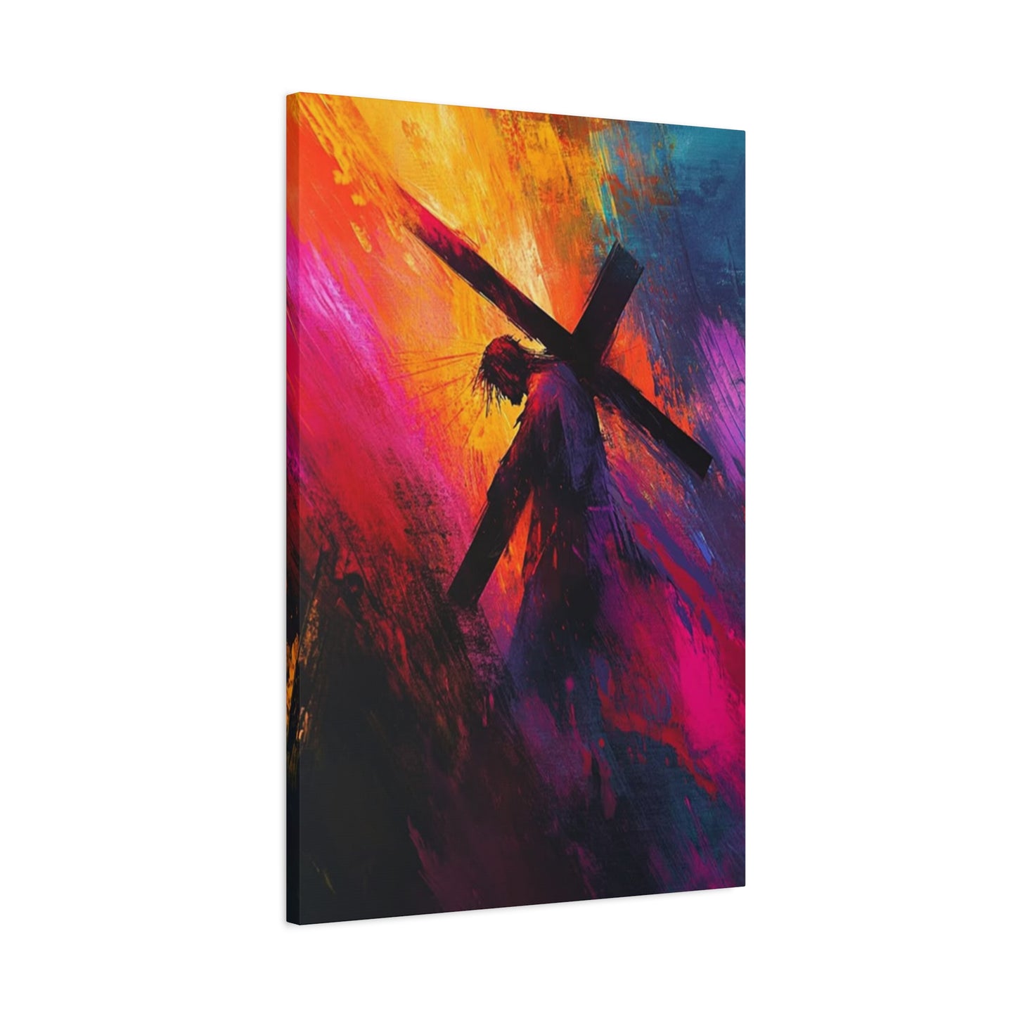Abstract Jesus Caring Cross Wall Art & Canvas Prints