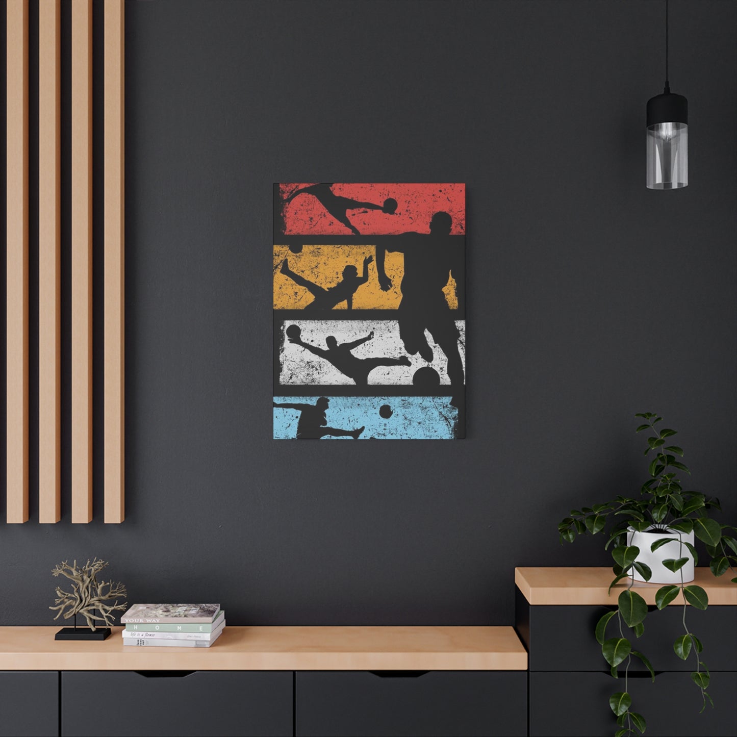 Silhouettes Of Football Wall Art & Canvas Prints