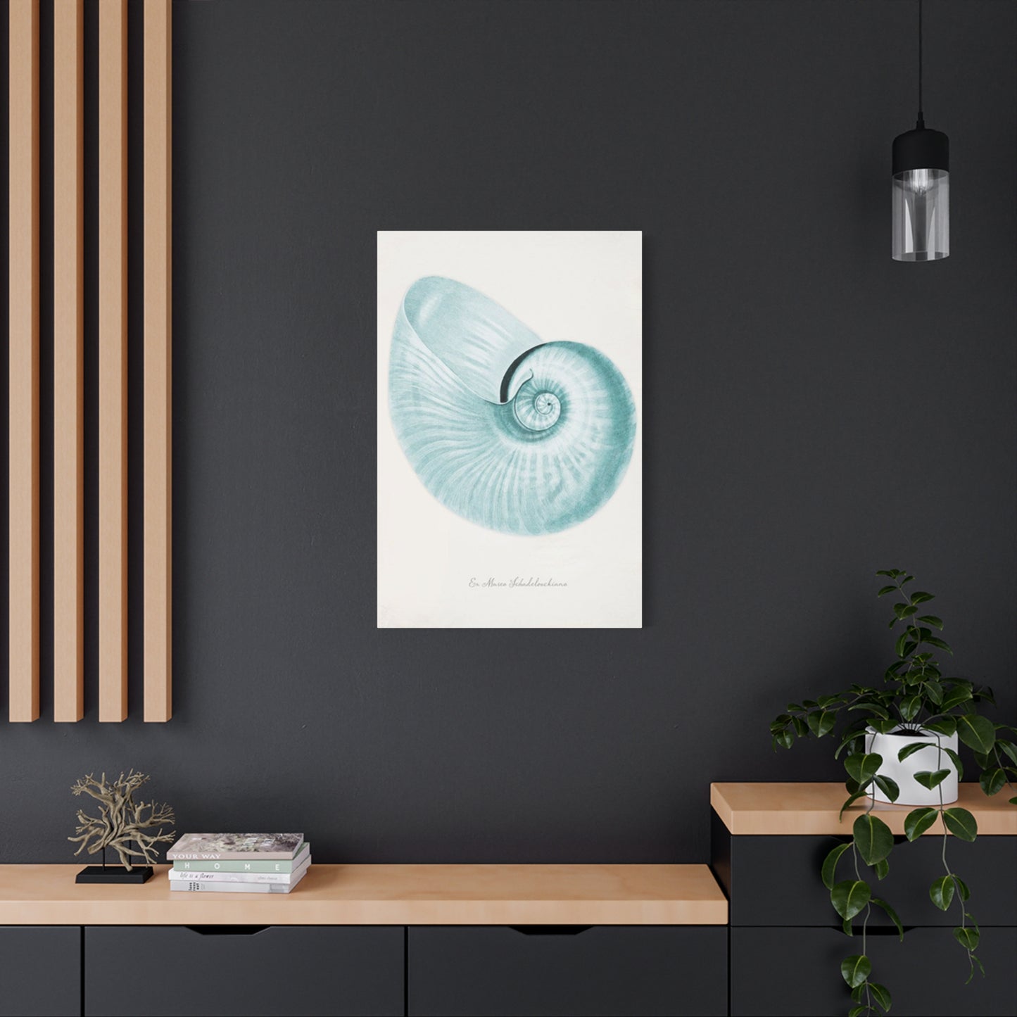 Beautiful Blue Shell Shapes Wall Art & Canvas Prints