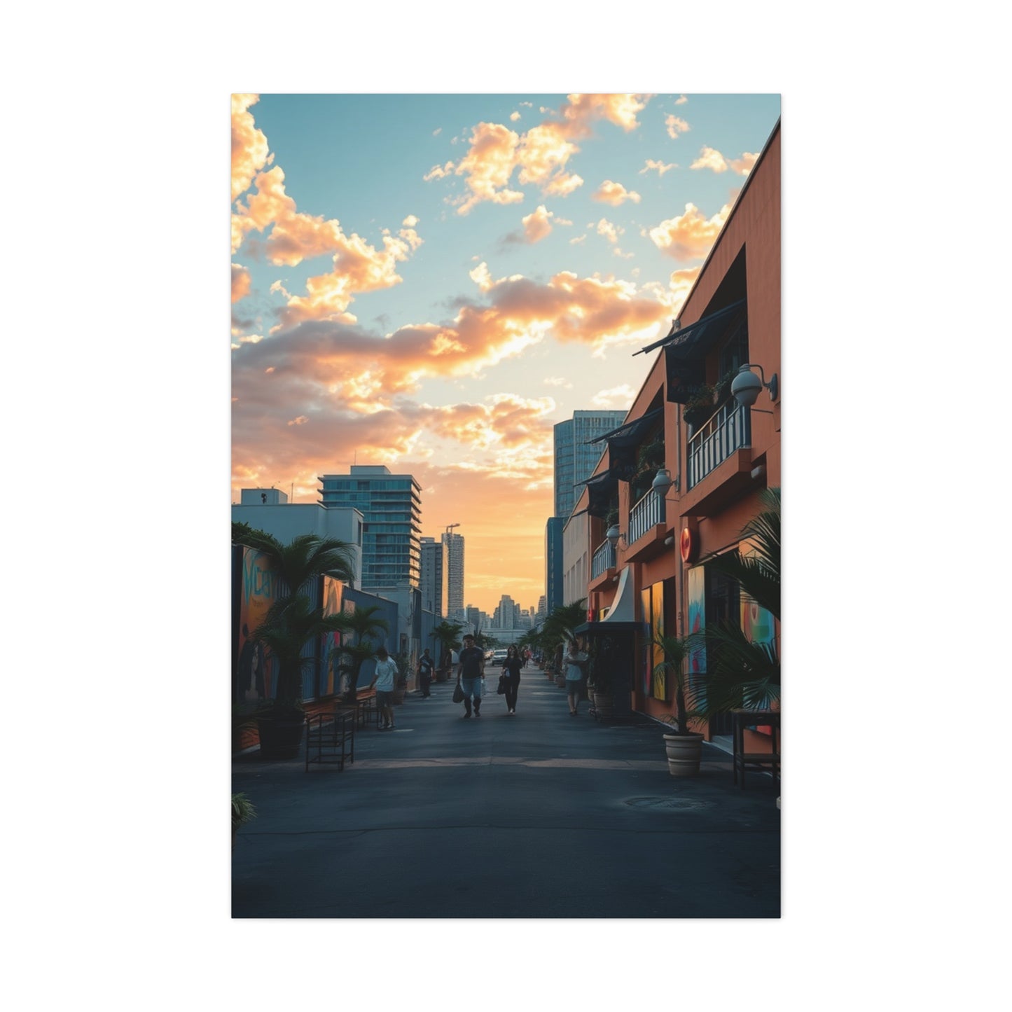 Glamour Miami Sunset Canvas