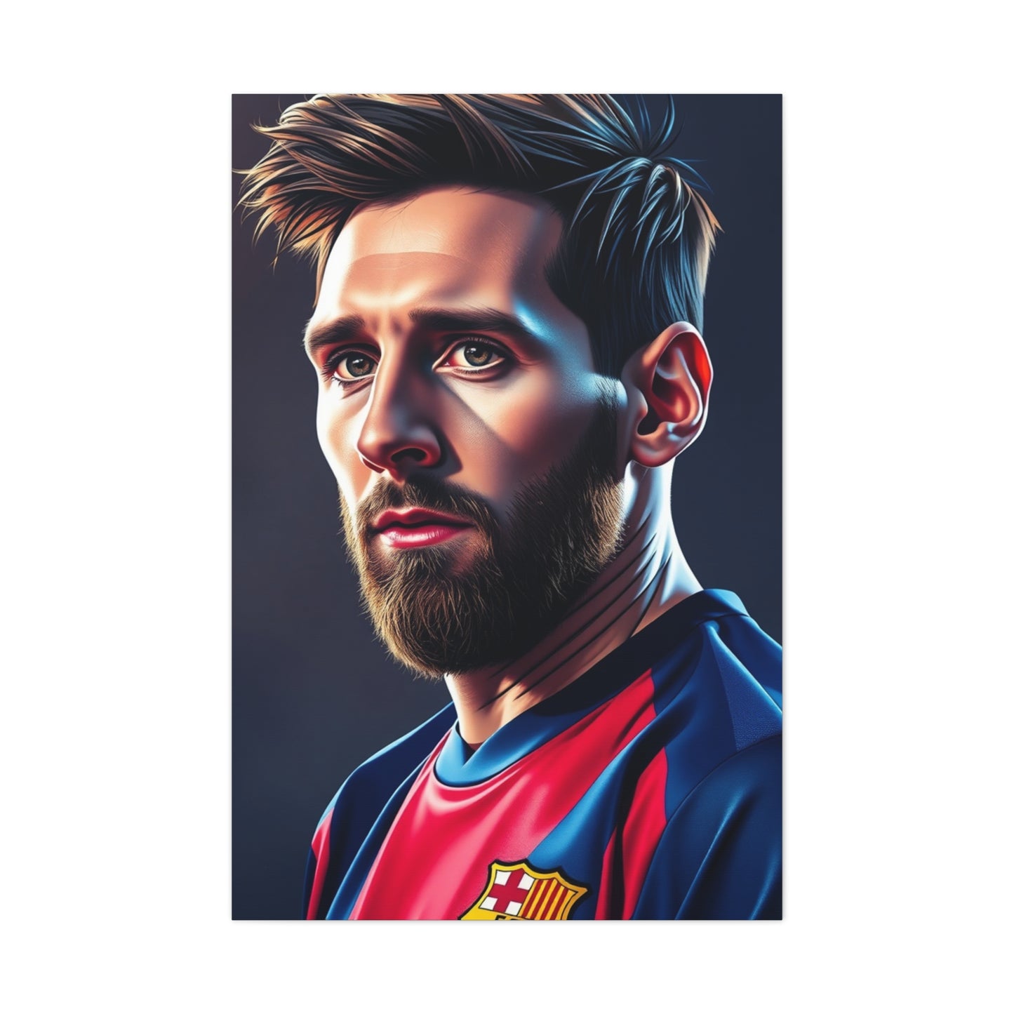 Lionel Messi Illustration Art Premium Canvas 17 Wall Art & Canvas Print