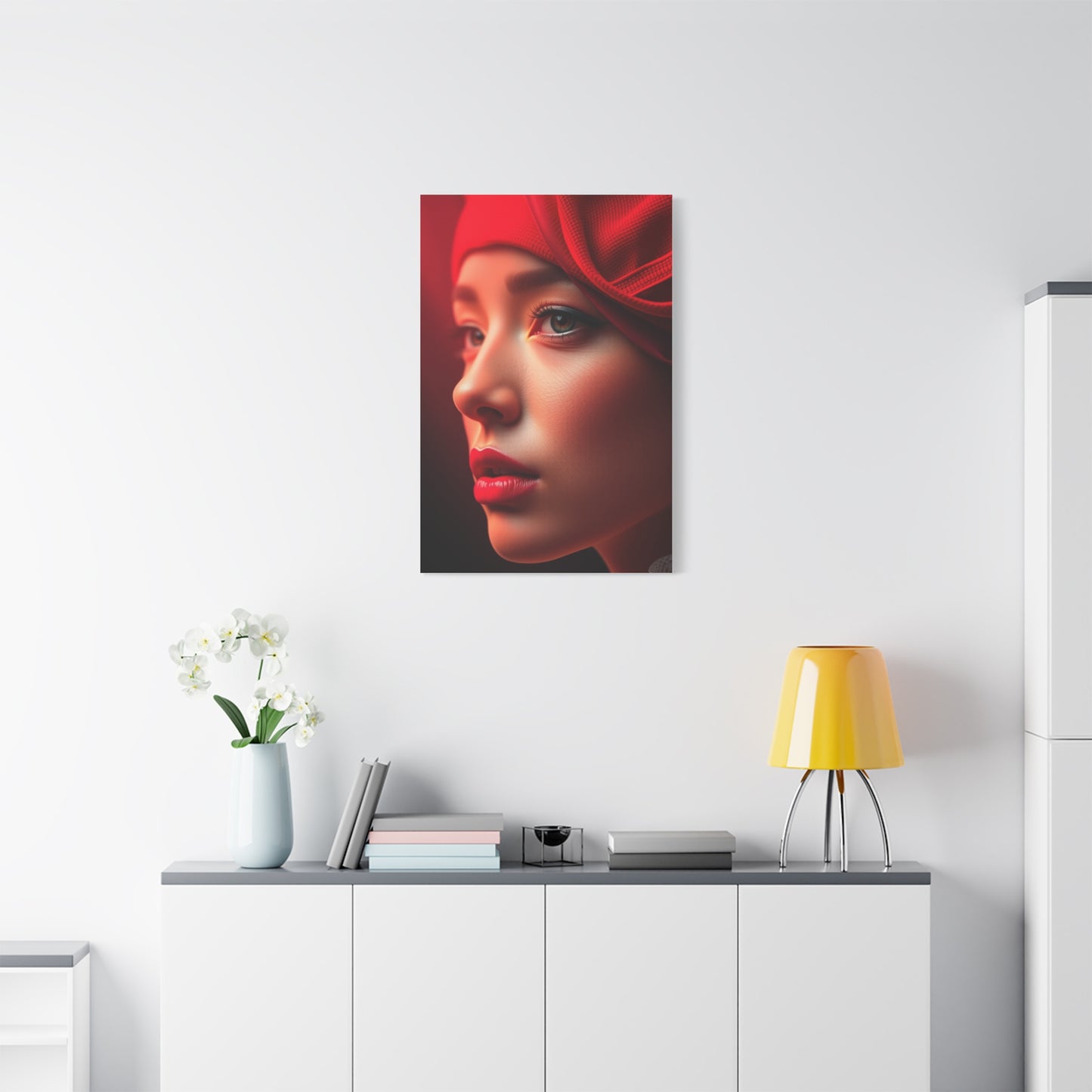 Burgundy Illumination Piece Wall Art & Canvas Print
