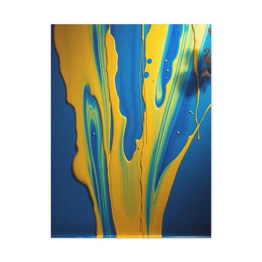Blue & Yellow Art Premium Gallery Wall Art & Canvas Print