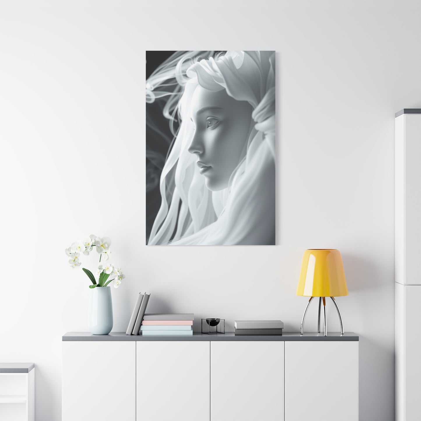 Gray & White Art Canvas Art 1 Wall Art & Canvas Print
