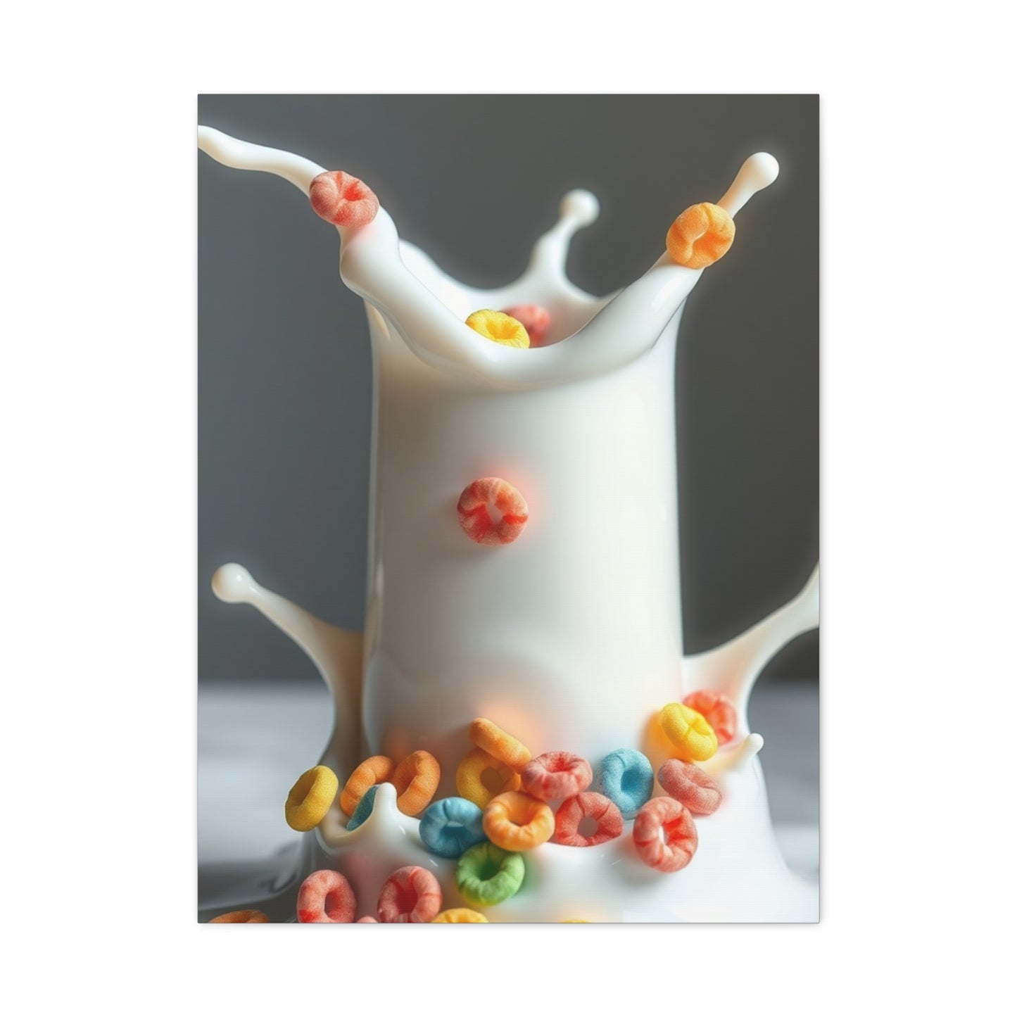 Fruit Loops in Milk Art Premium Canvas 16 Wall Art & Canvas Print