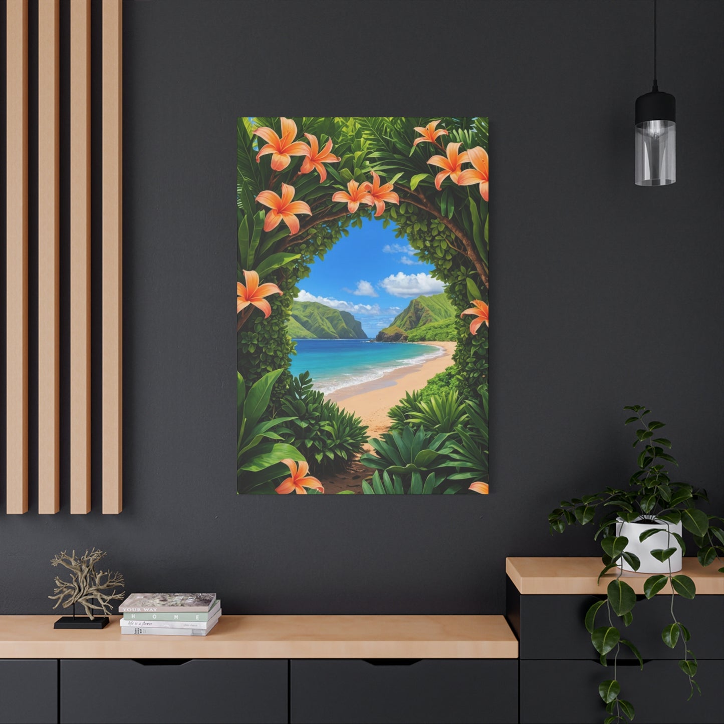 Hawaii Flower Frame Wall Art & Canvas Prints
