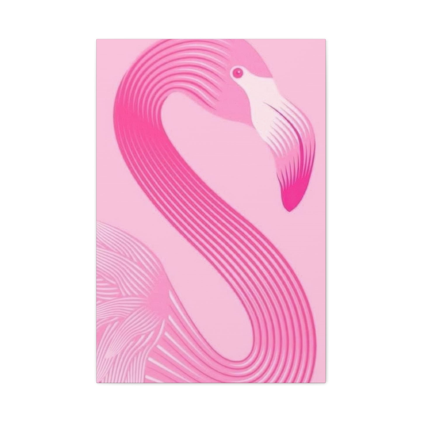 Flamingo Pink Monochrome Wall Art & Canvas Prints