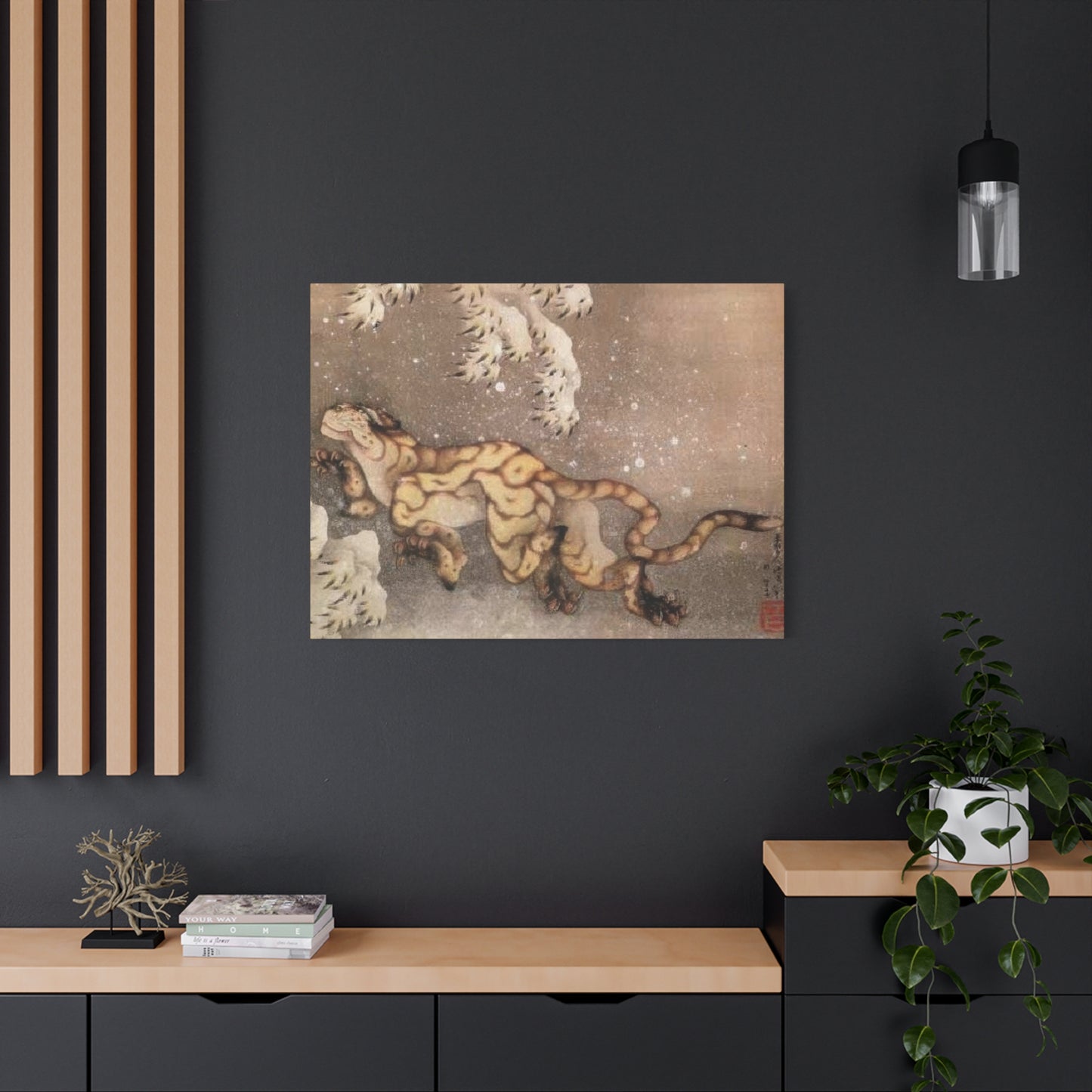 Katsushika Hokusai Old Tiger In The Snow Wall Art & Canvas Prints