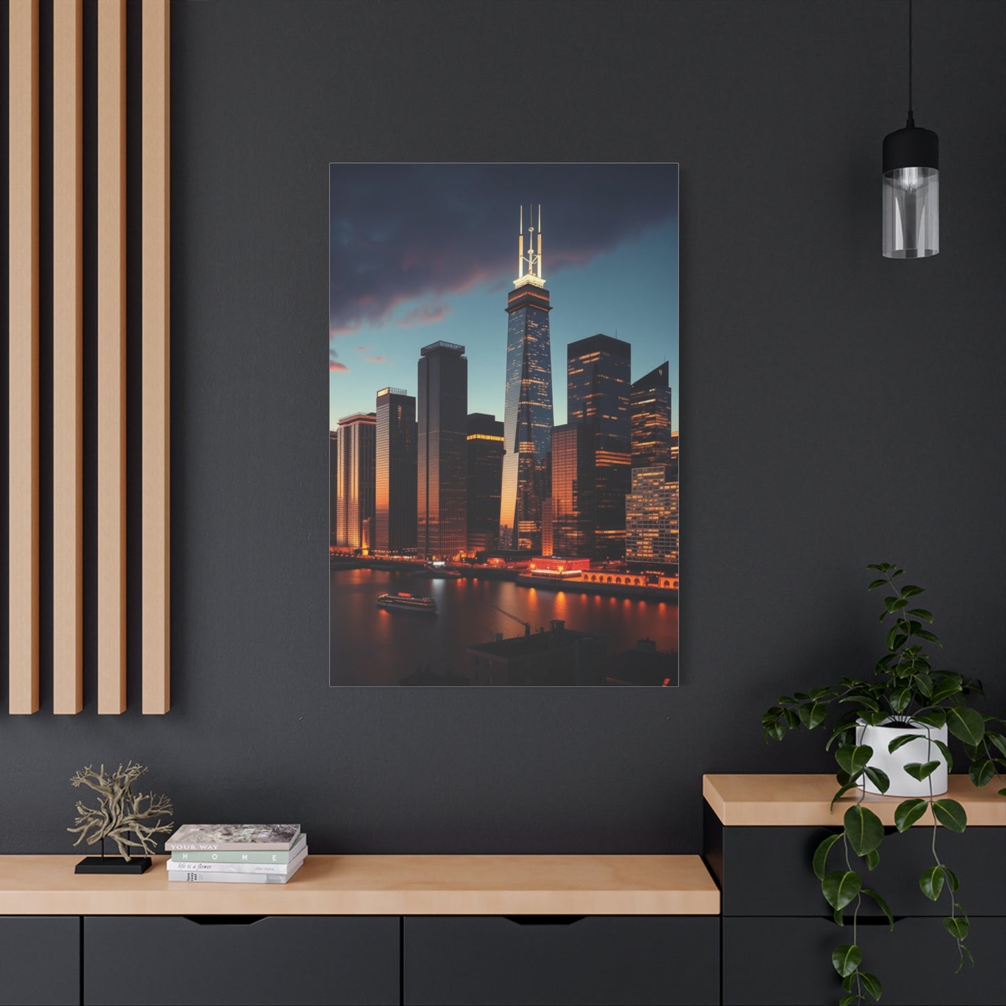 Chicago Skylines Art Supreme Canvas Wall Art & Canvas Print