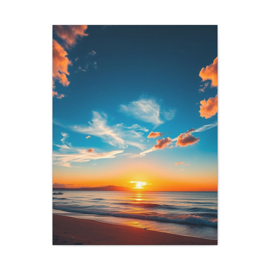 Masterpiece Beach Sunrise and Sunset Art Vision Wall Art & Canvas Print