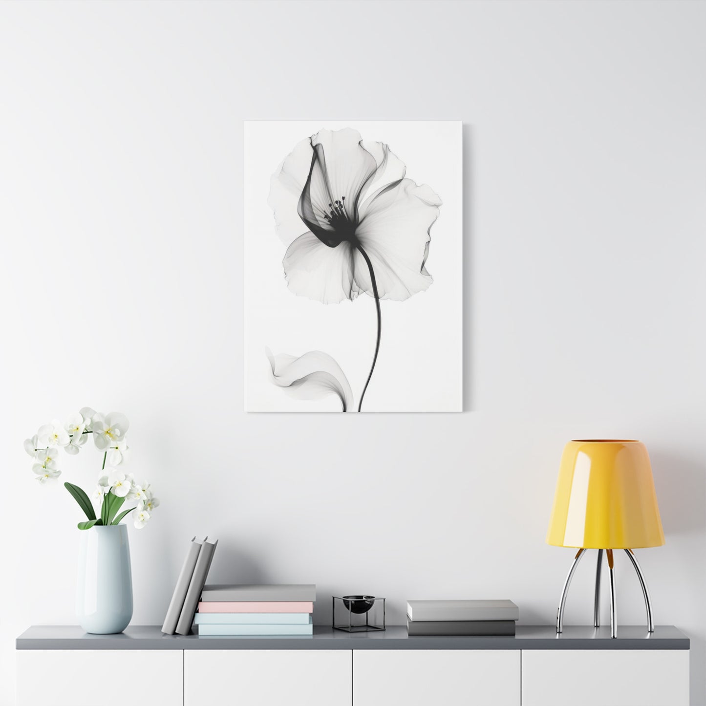 Flower Grey Wall Art & Canvas Prints