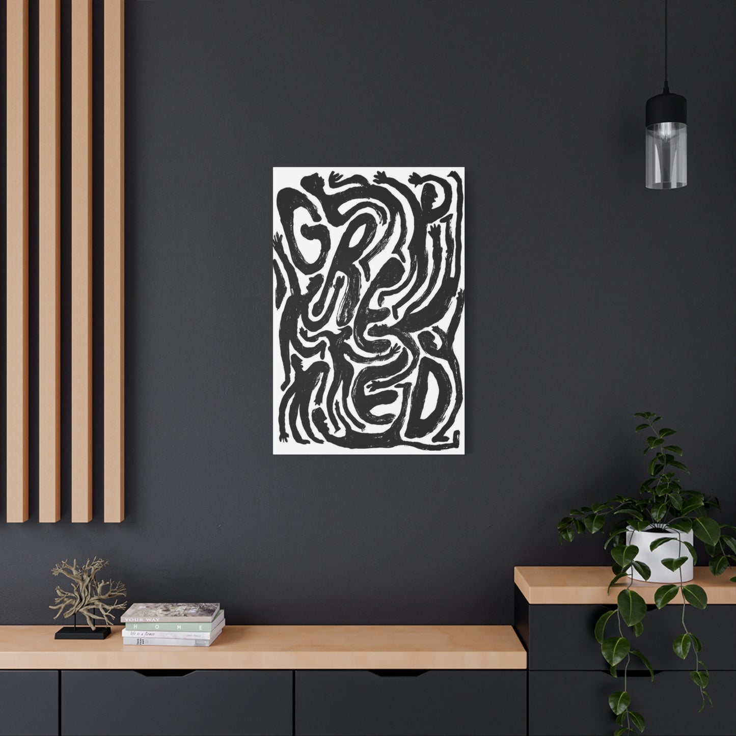 Black & White Greed Wall Art & Canvas Prints