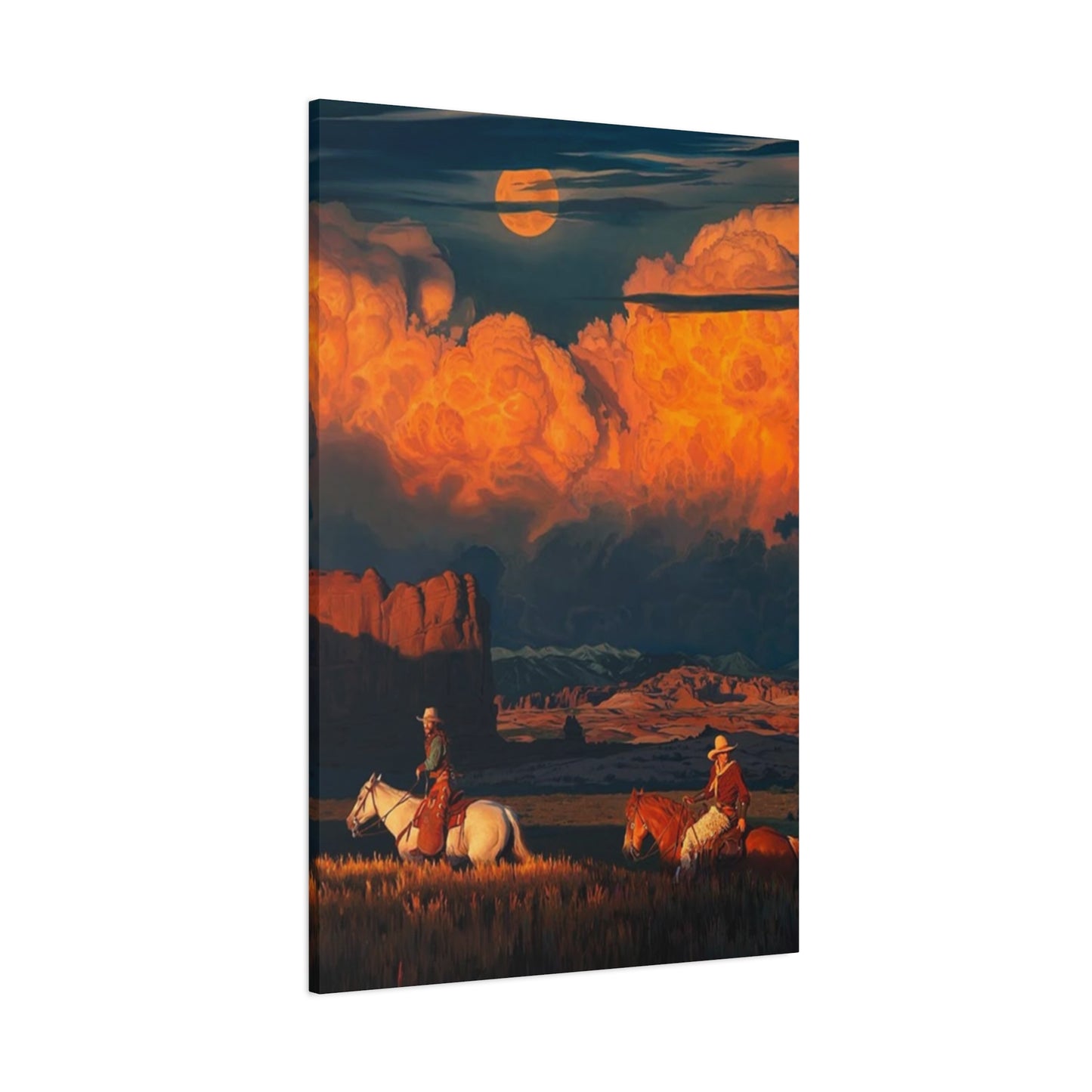 Cowboys In Grassland Wall Art & Canvas Prints