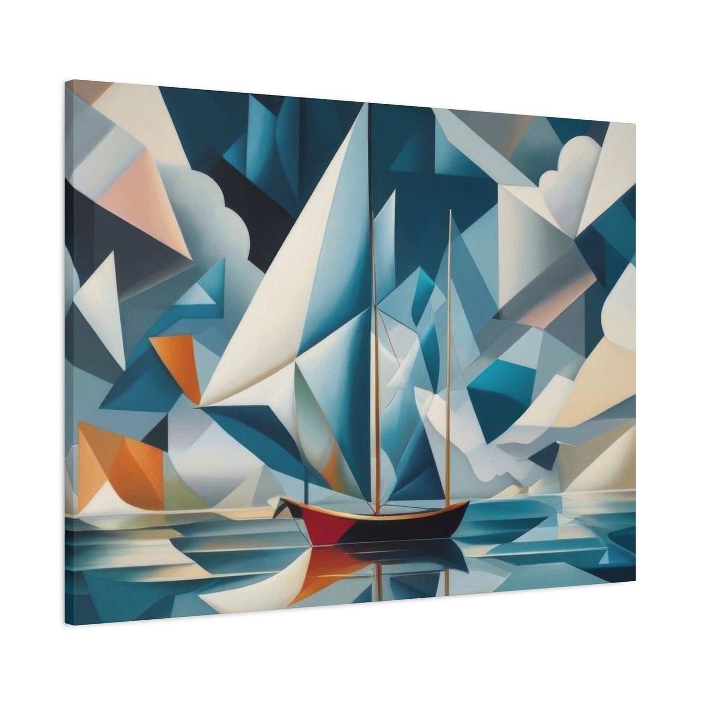 Boat In Water Cubism Wall Art & Canvas Prints