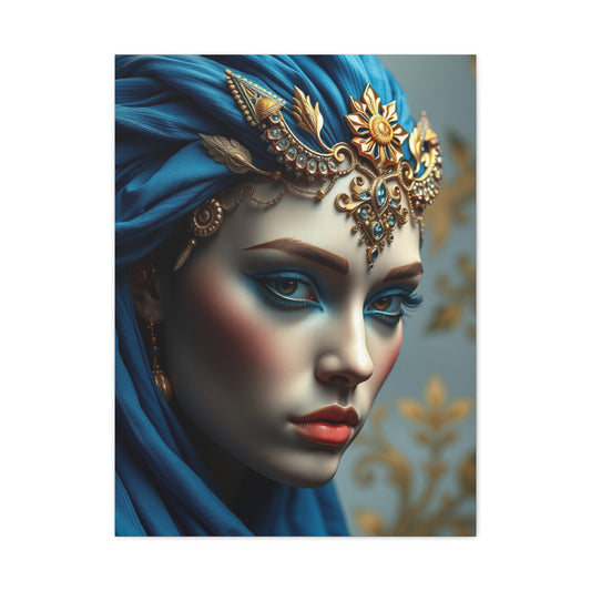 Blue & Gold Art Premium Gallery Wall Art & Canvas Print