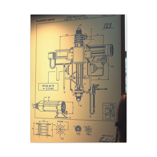 Blueprint & Patent Sketches Art Supreme Canvas Wall Art & Canvas Print