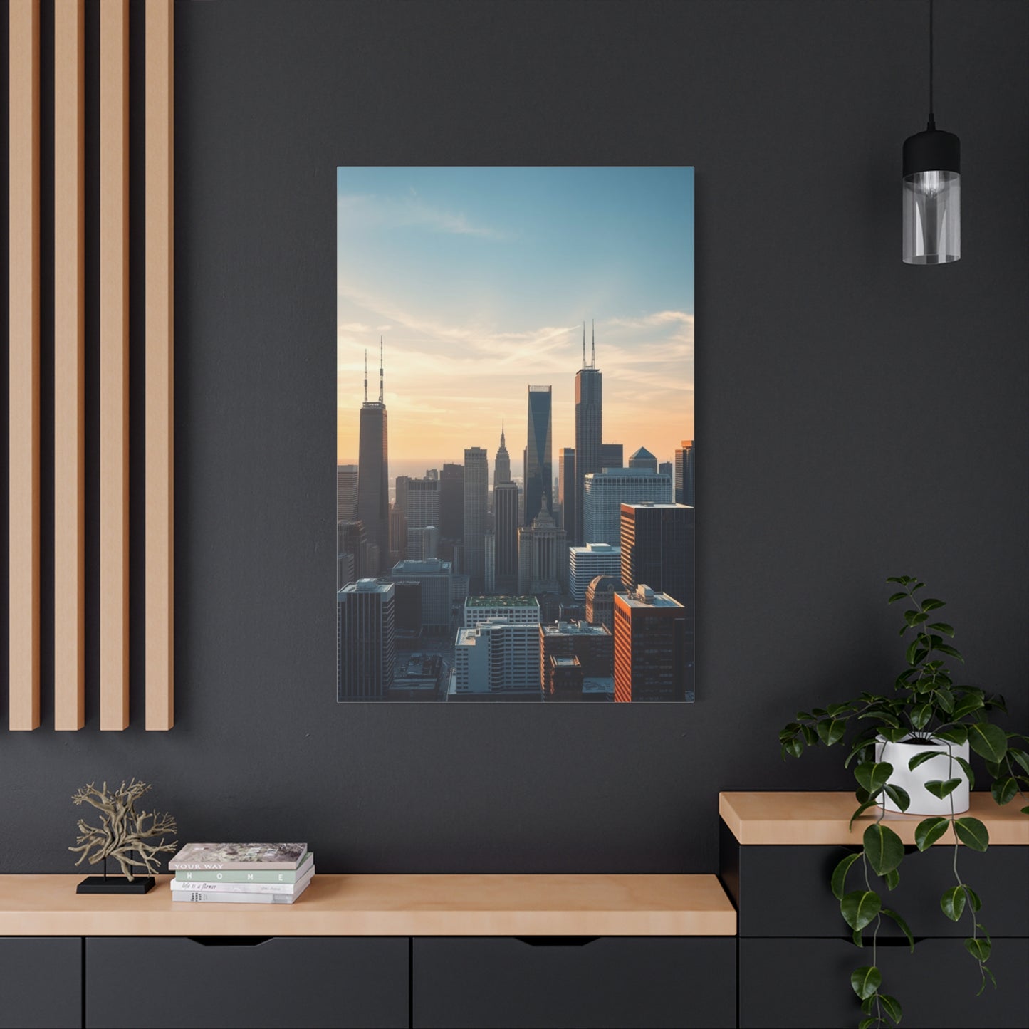 Chicago Skylines Art Canvas Art 2 Wall Art & Canvas Print