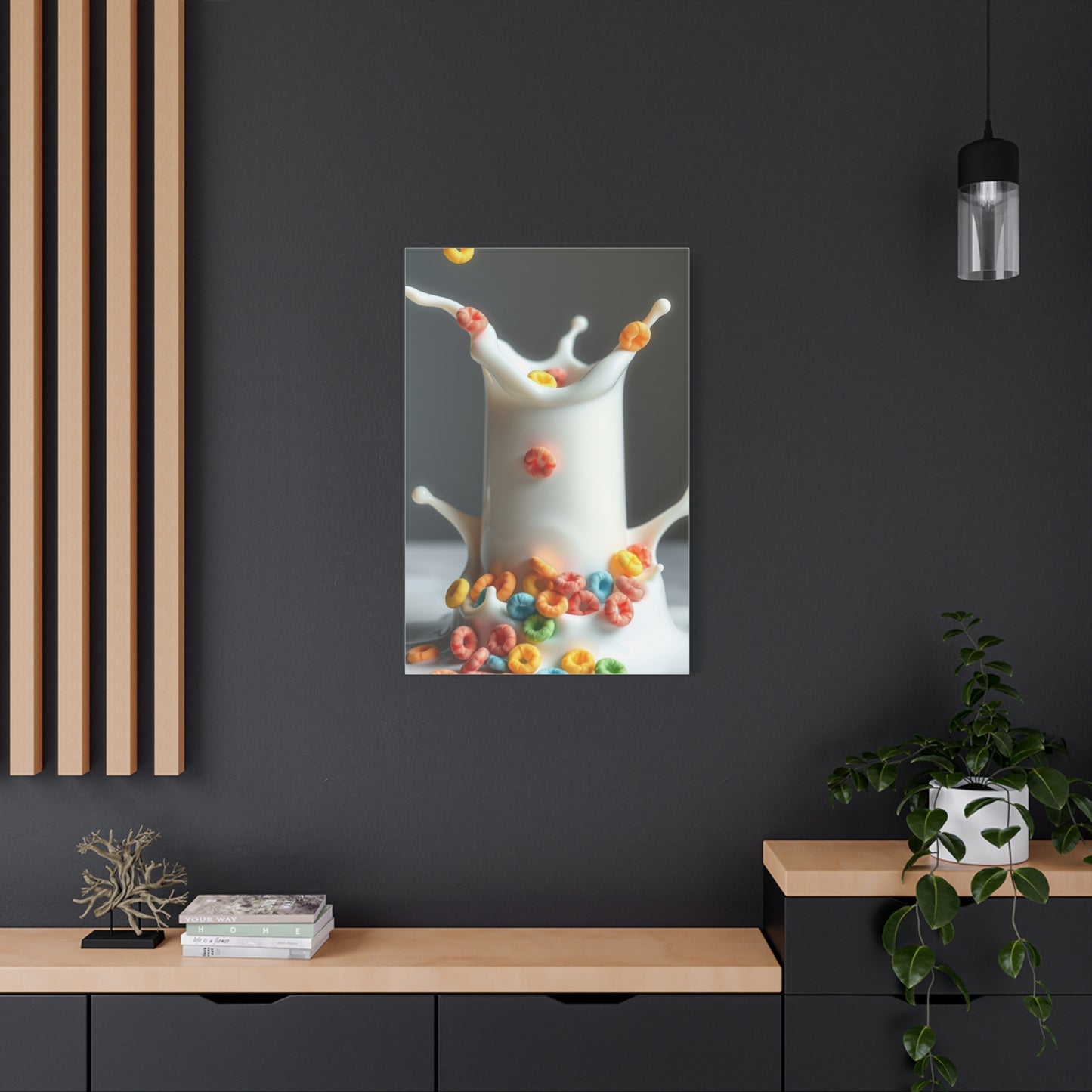 Fruit Loops in Milk Art Premium Canvas 16 Wall Art & Canvas Print