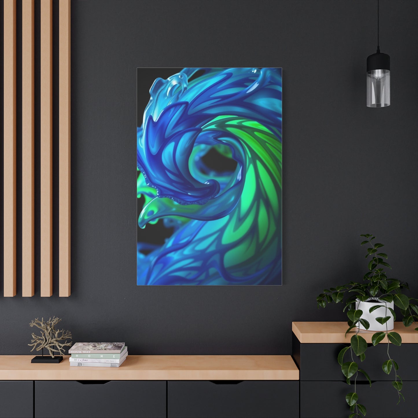 Masterpiece Blue & Green Art Vision Wall Art & Canvas Print