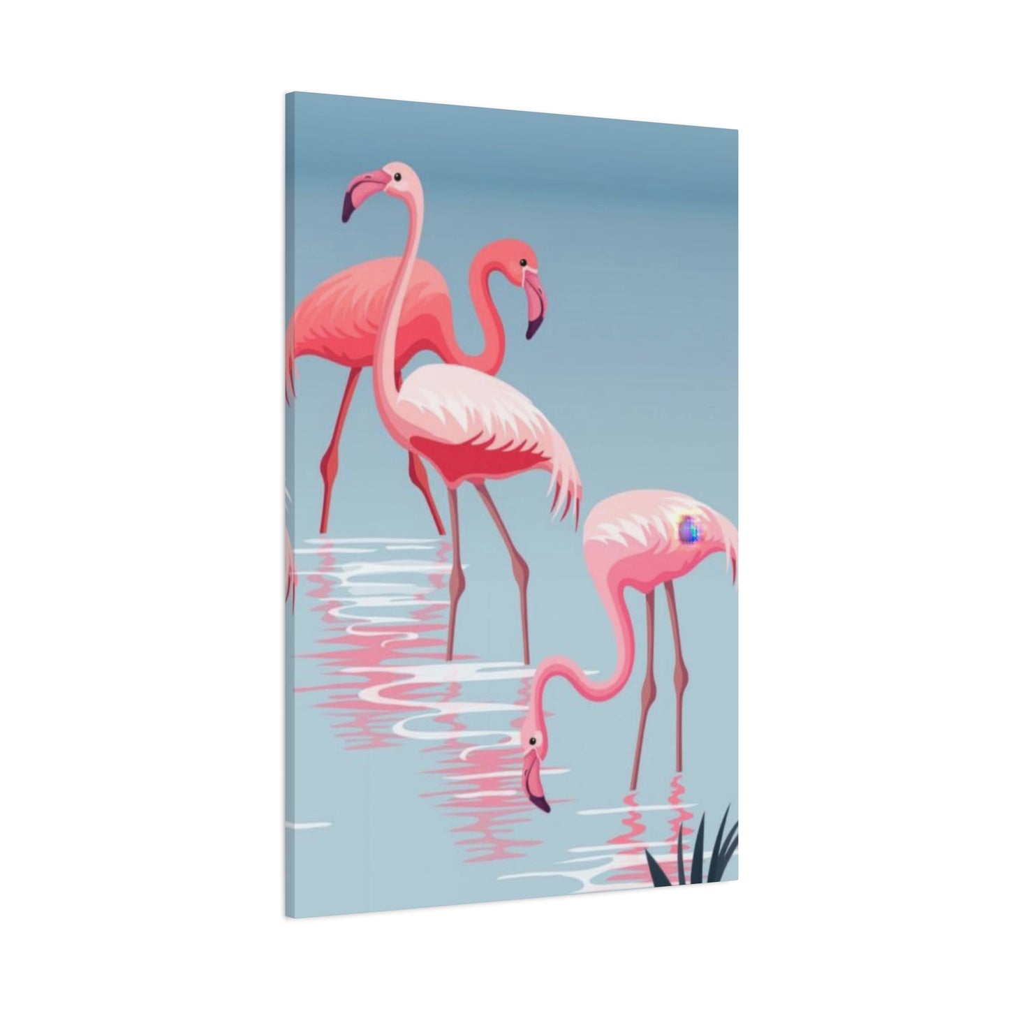 Flamingo Flock In Water 2 Wall Art & Canvas Prints