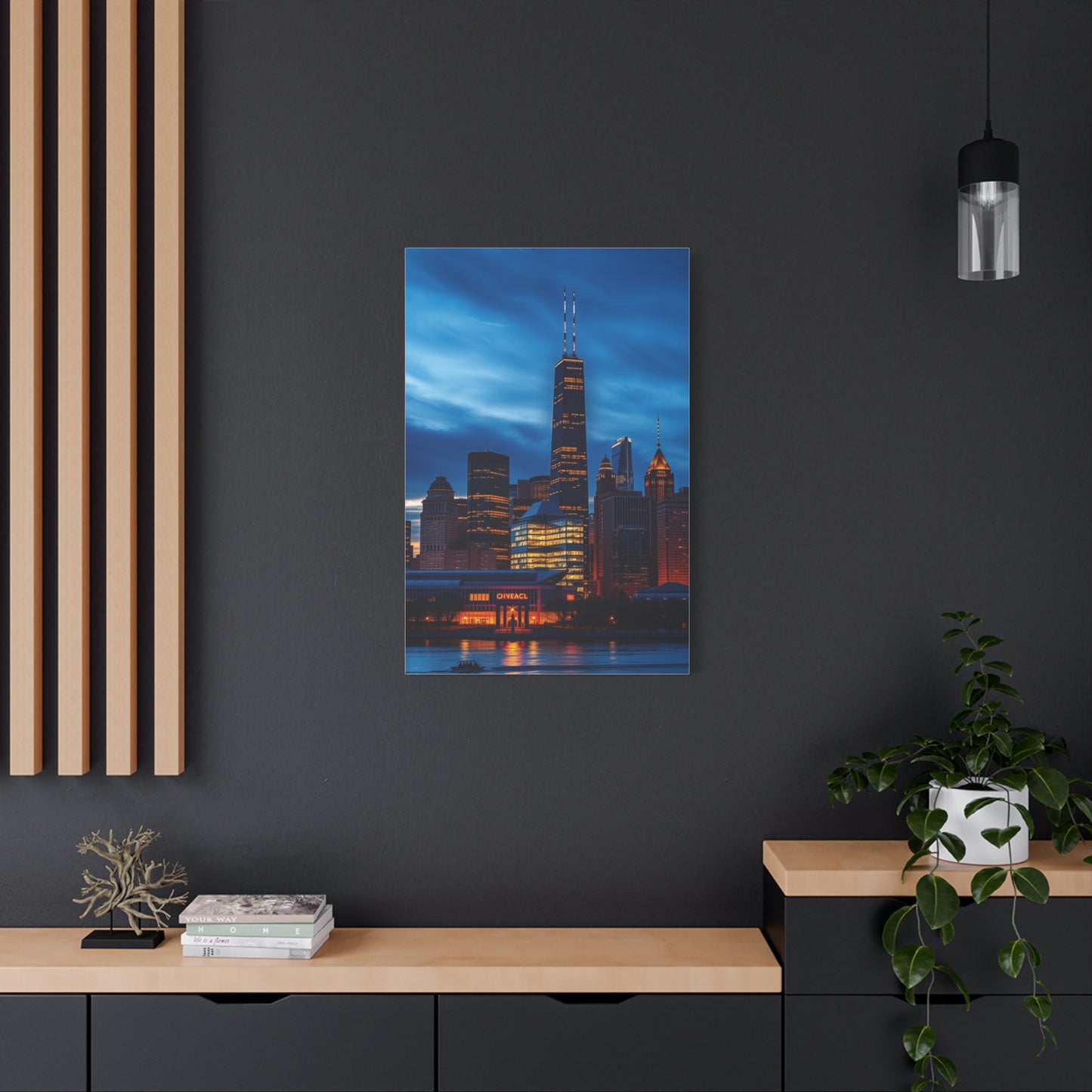 Chicago Skylines Art Canvas Art 4 Wall Art & Canvas Print