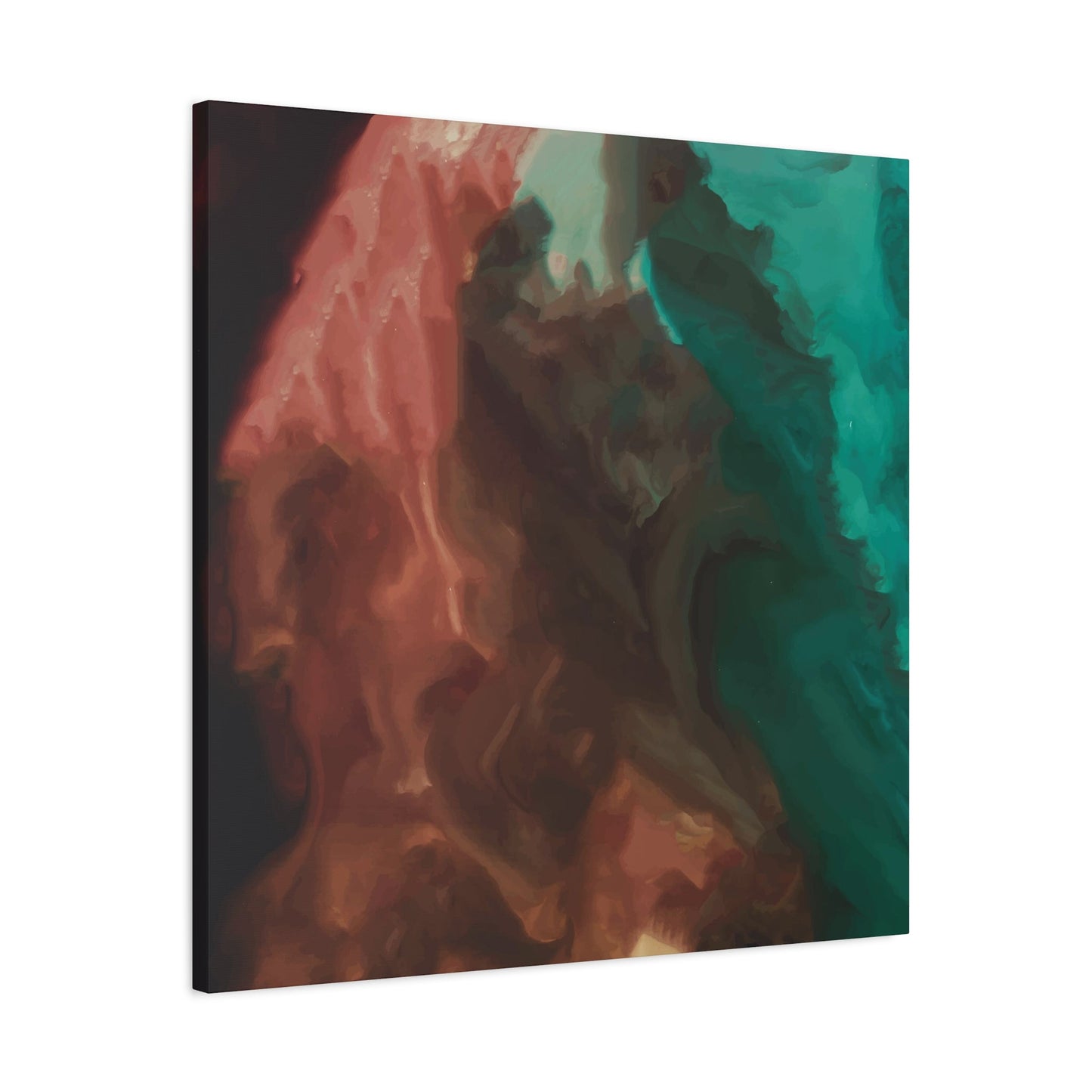 Abstract Teal & Orange Painting Wall Art & Canvas Prints