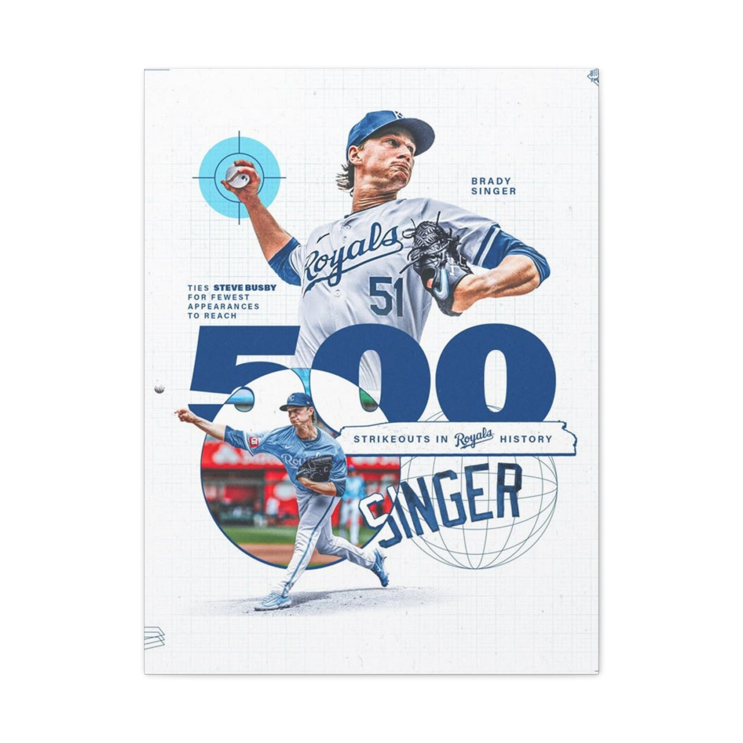 Brady Singer Poster Wall Art & Canvas Prints