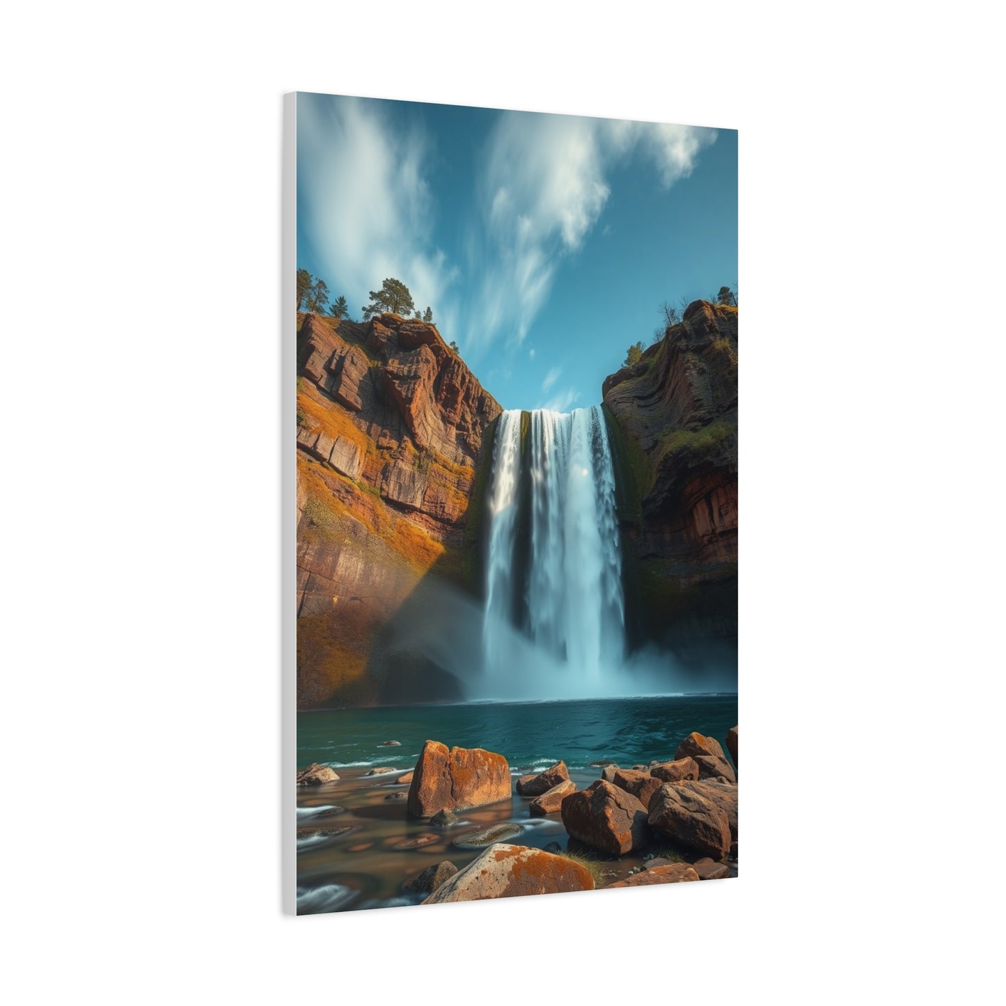 Opulent Waterfall Illusion Wall Art & Canvas Print