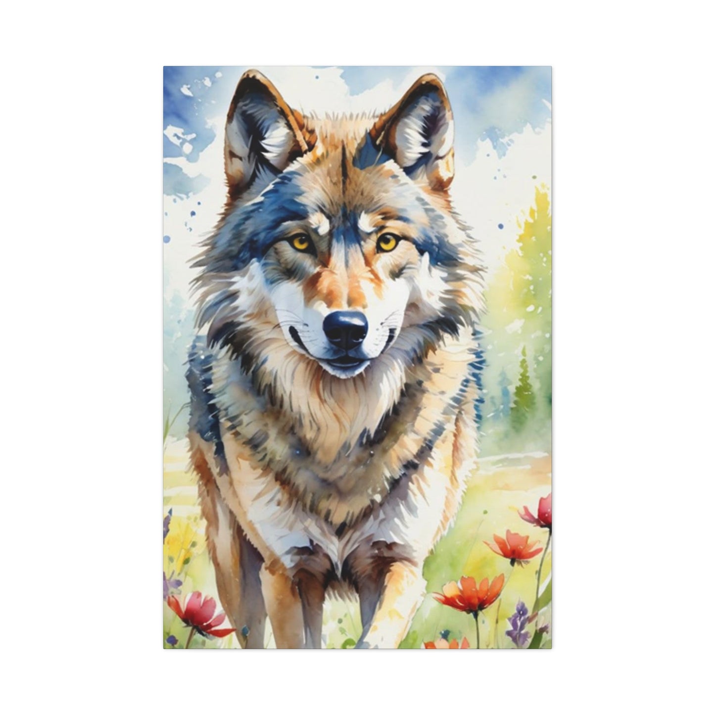 Wild Wolf Painting Wall Art & Canvas Prints