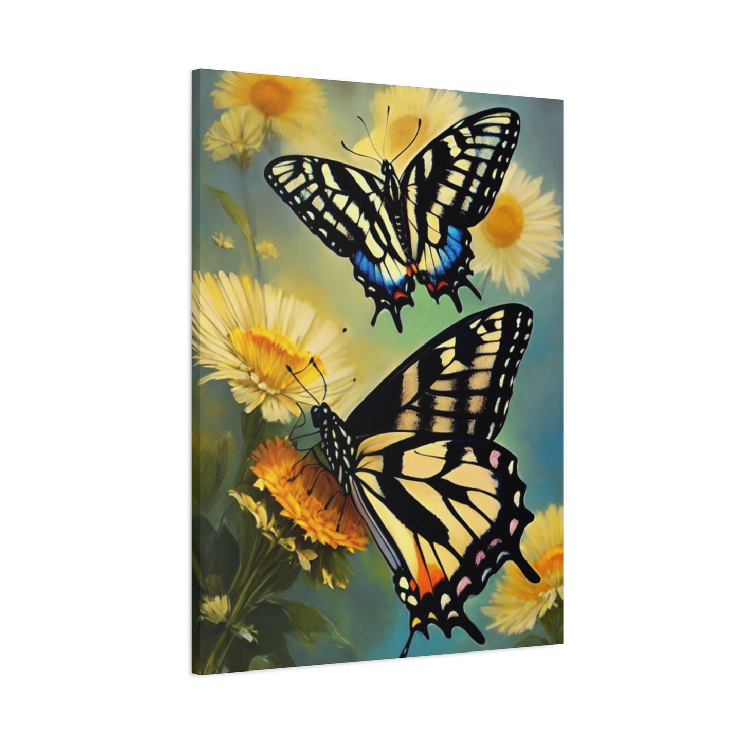 Butterflies on Sunflower Wall Art & Canvas Prints
