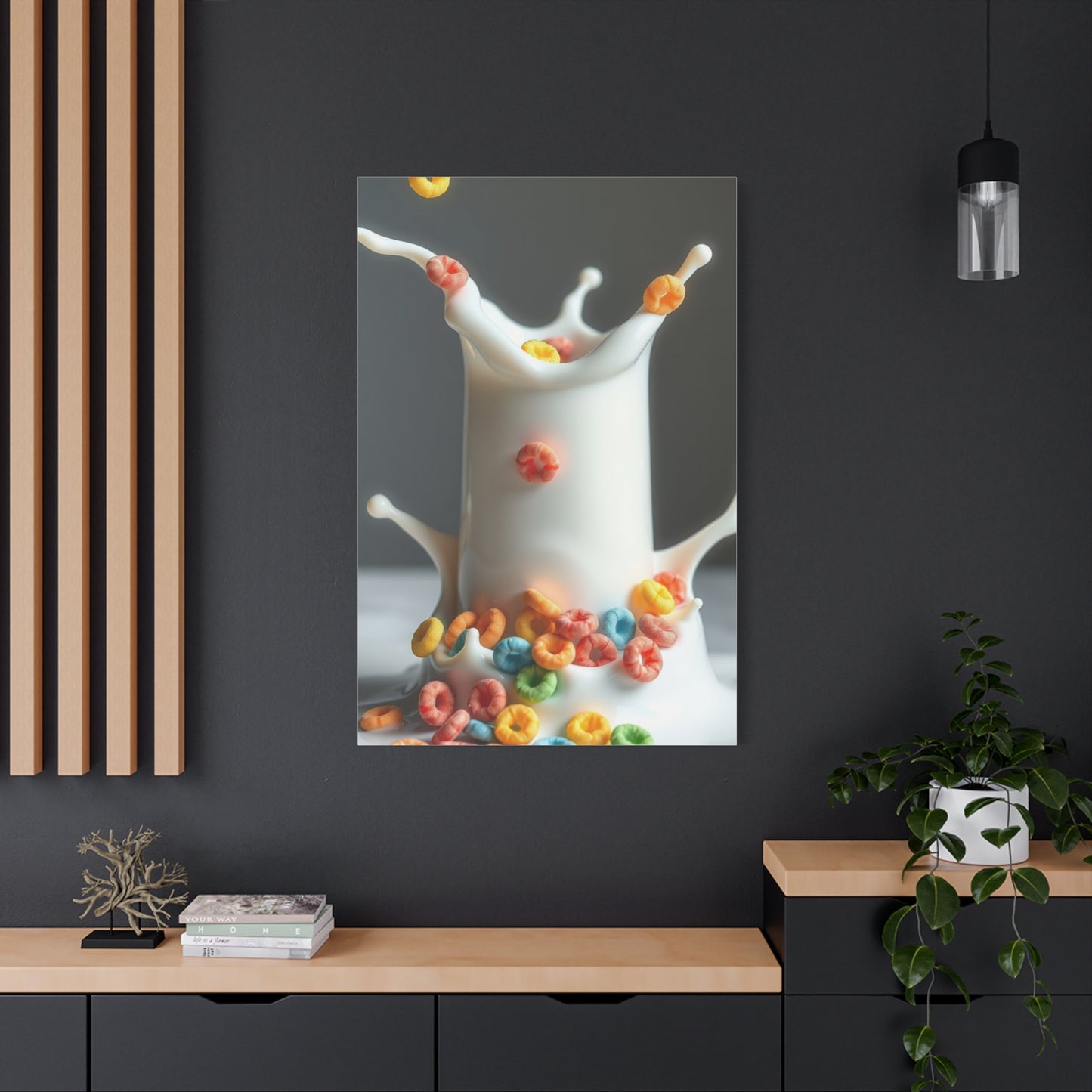 Fruit Loops in Milk Art Premium Canvas 16 Wall Art & Canvas Print