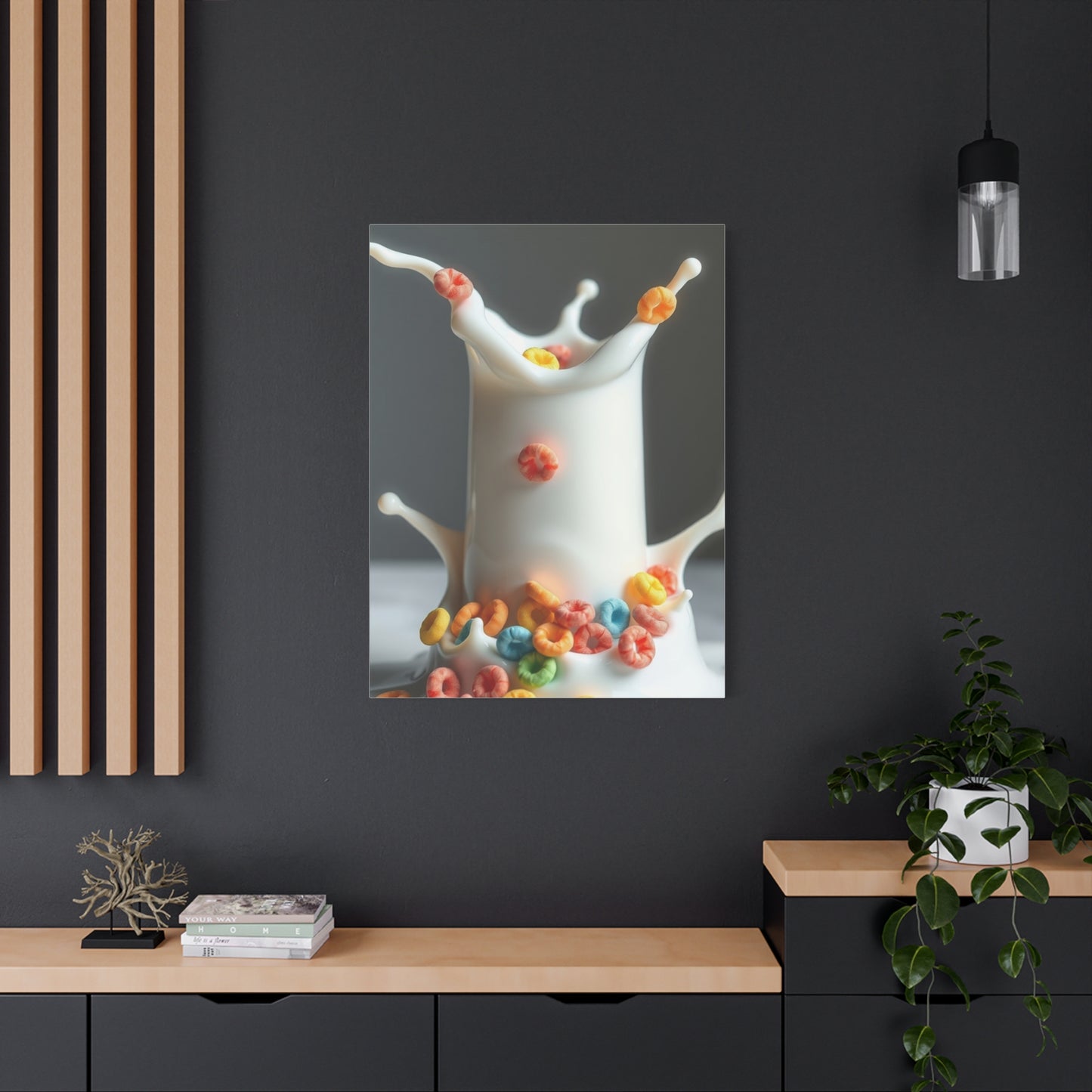 Fruit Loops in Milk Art Premium Canvas 16 Wall Art & Canvas Print
