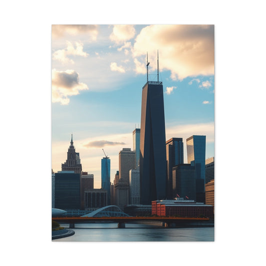 Chicago Skylines Art Luxury Canvas Wall Art & Canvas Print