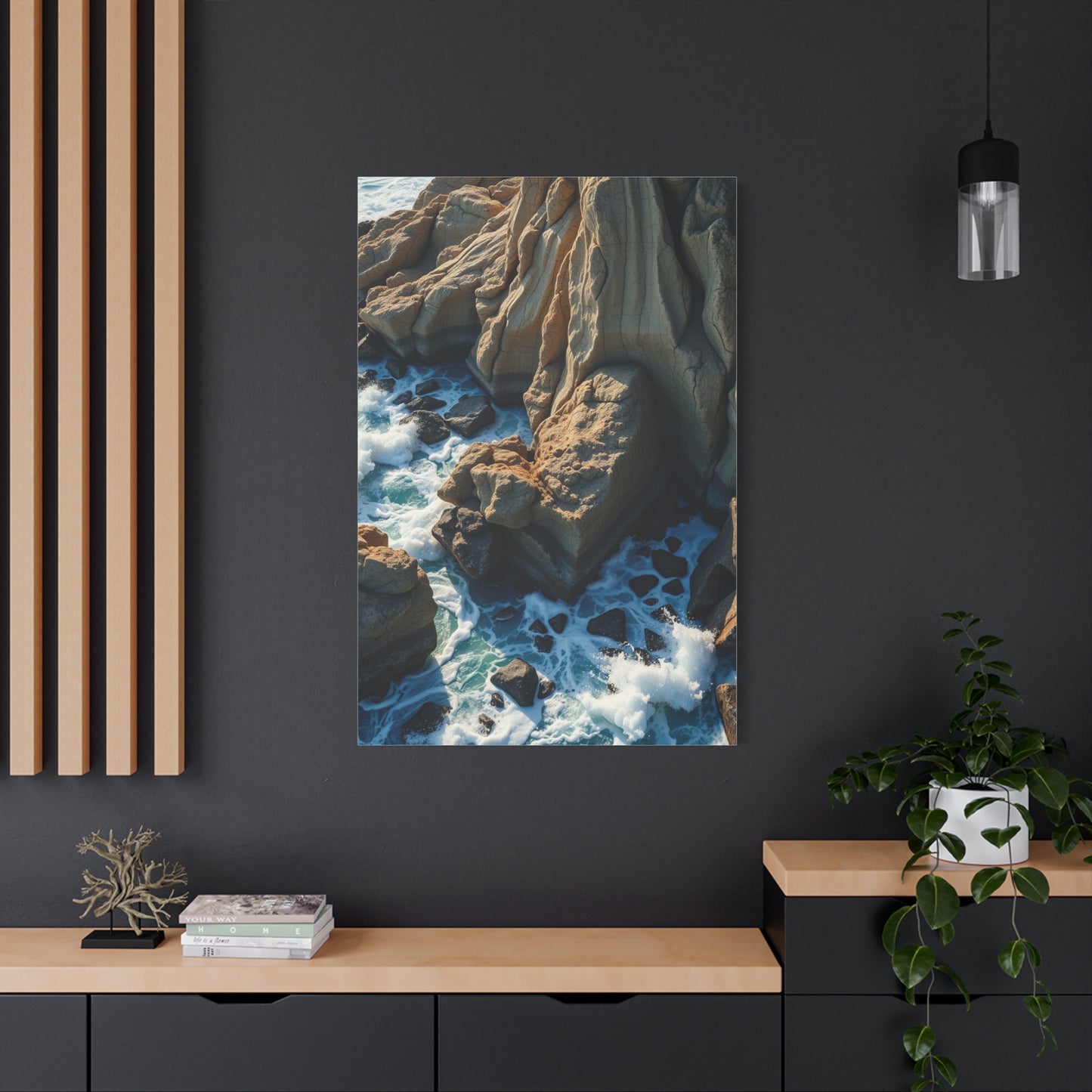 Shoreline Symphony Painting Wall Art & Canvas Print