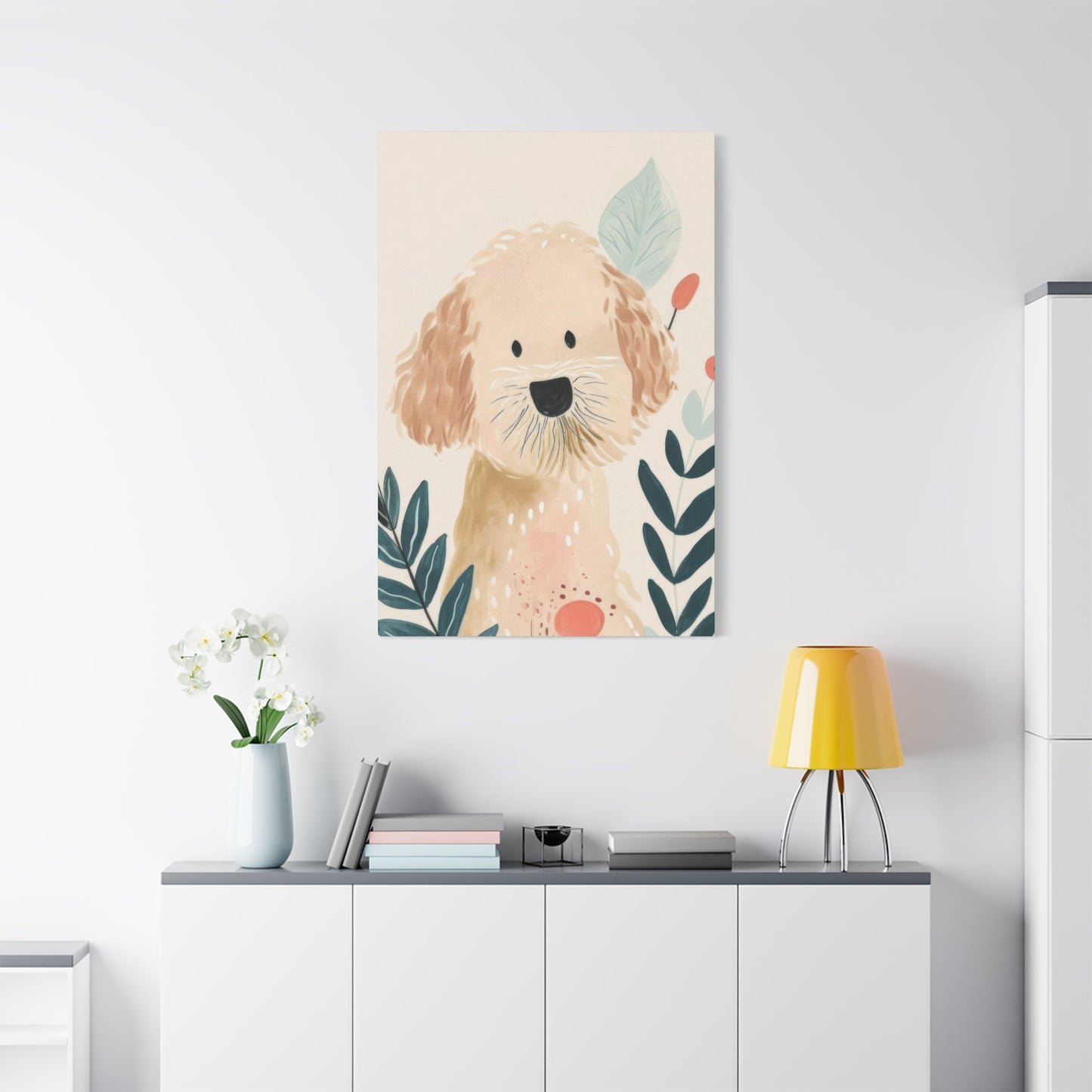 Goldendoodle Illustration Wall Art & Canvas Prints