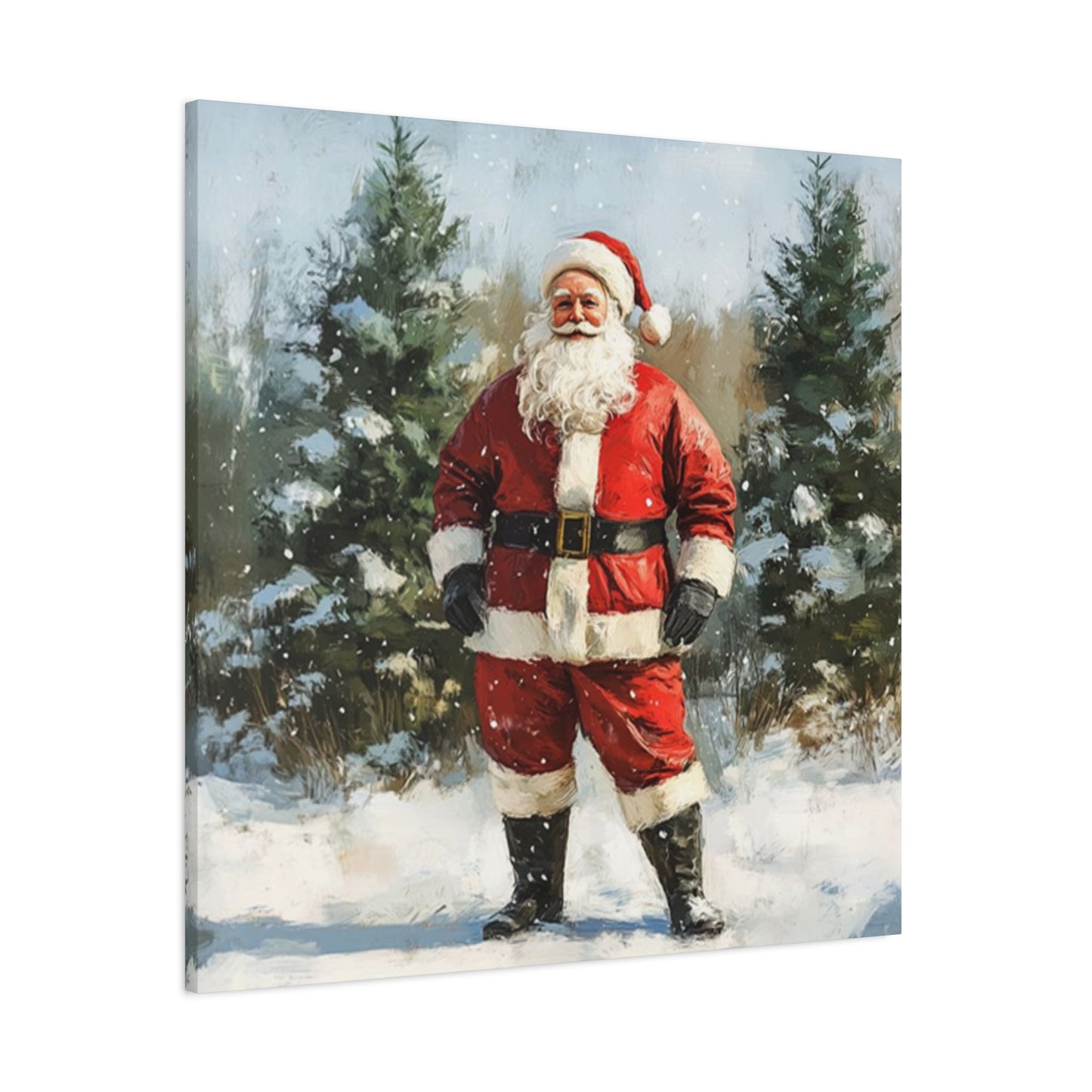 Santa Claus In Snow Wall Art & Canvas Prints