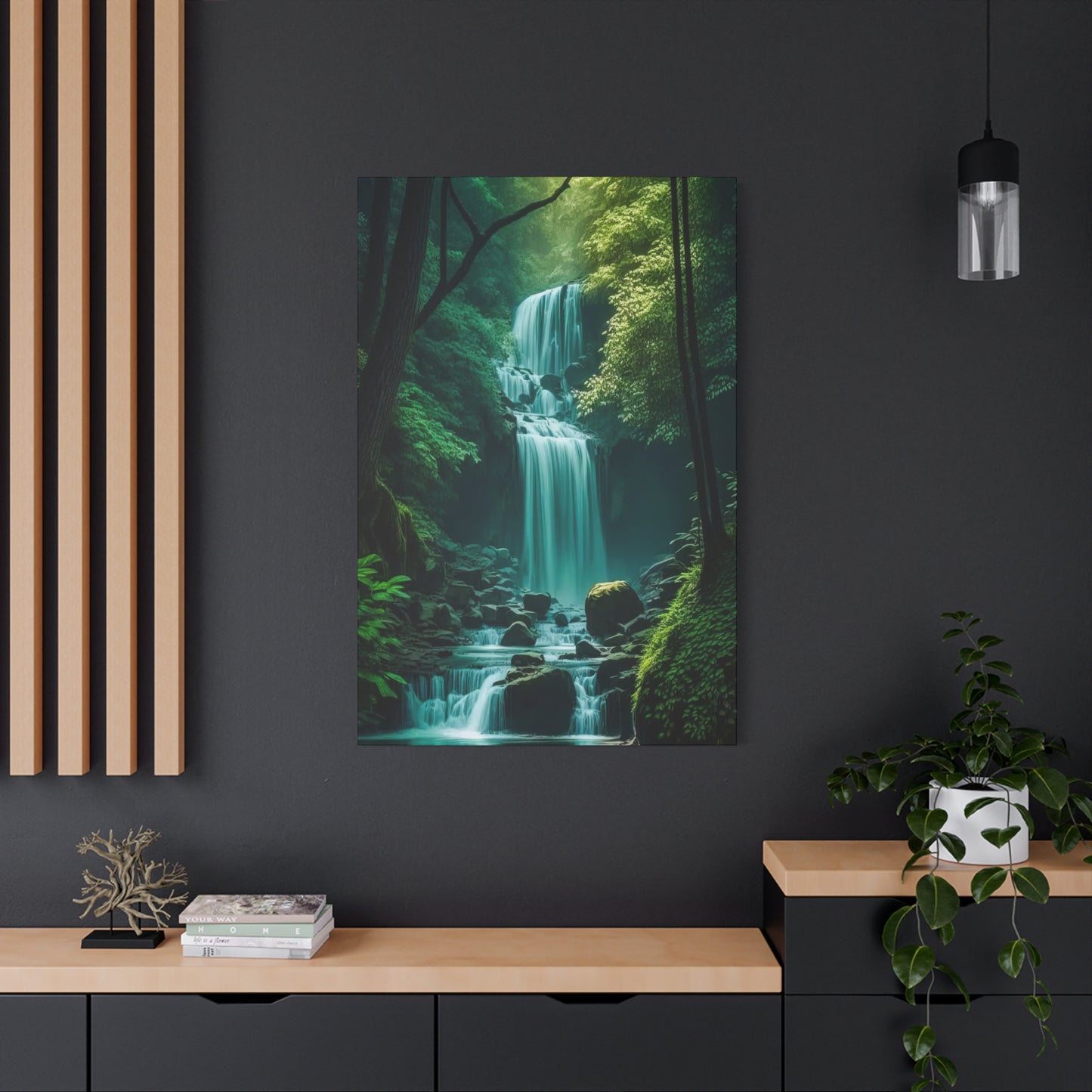 Waterfall In Forest Wall Art & Canvas Prints