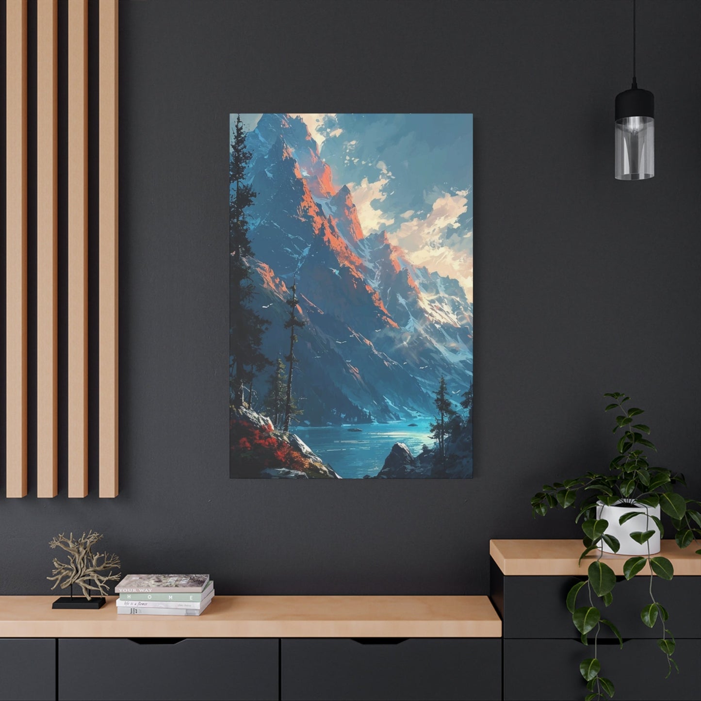 River between Mountains Wall Art & Canvas Prints
