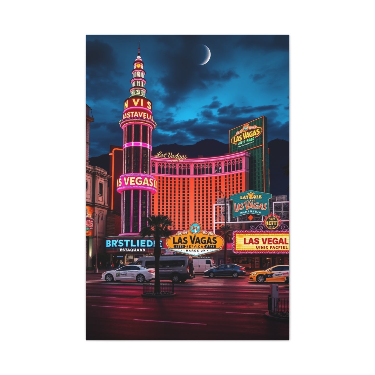 Las Vagas Art Canvas Art 2 Wall Art & Canvas Print