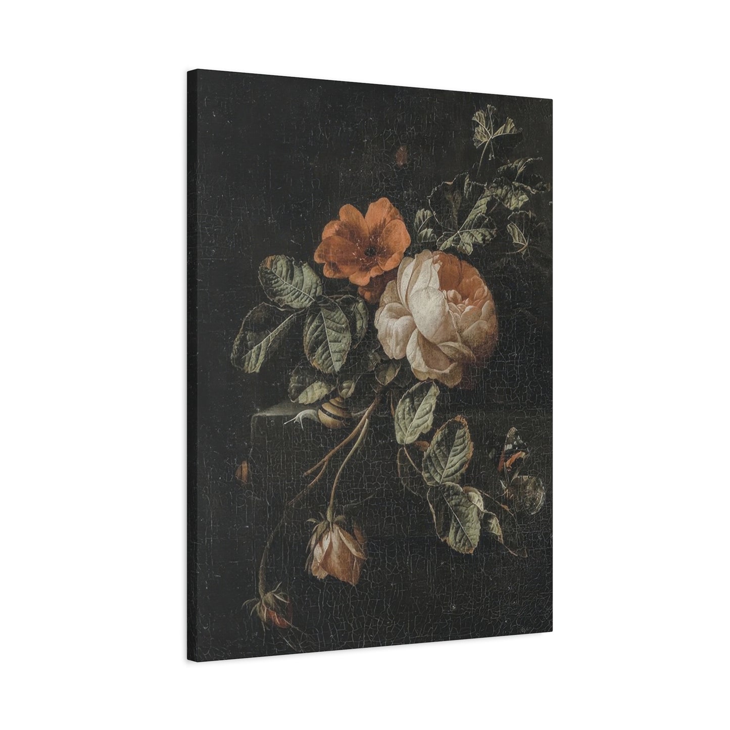 White Red Flower Dark Academia Wall Art & Canvas Prints