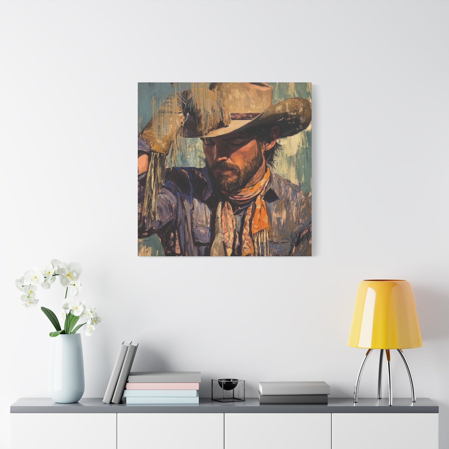 Cowboy Brushed Wall Art & Canvas Prints