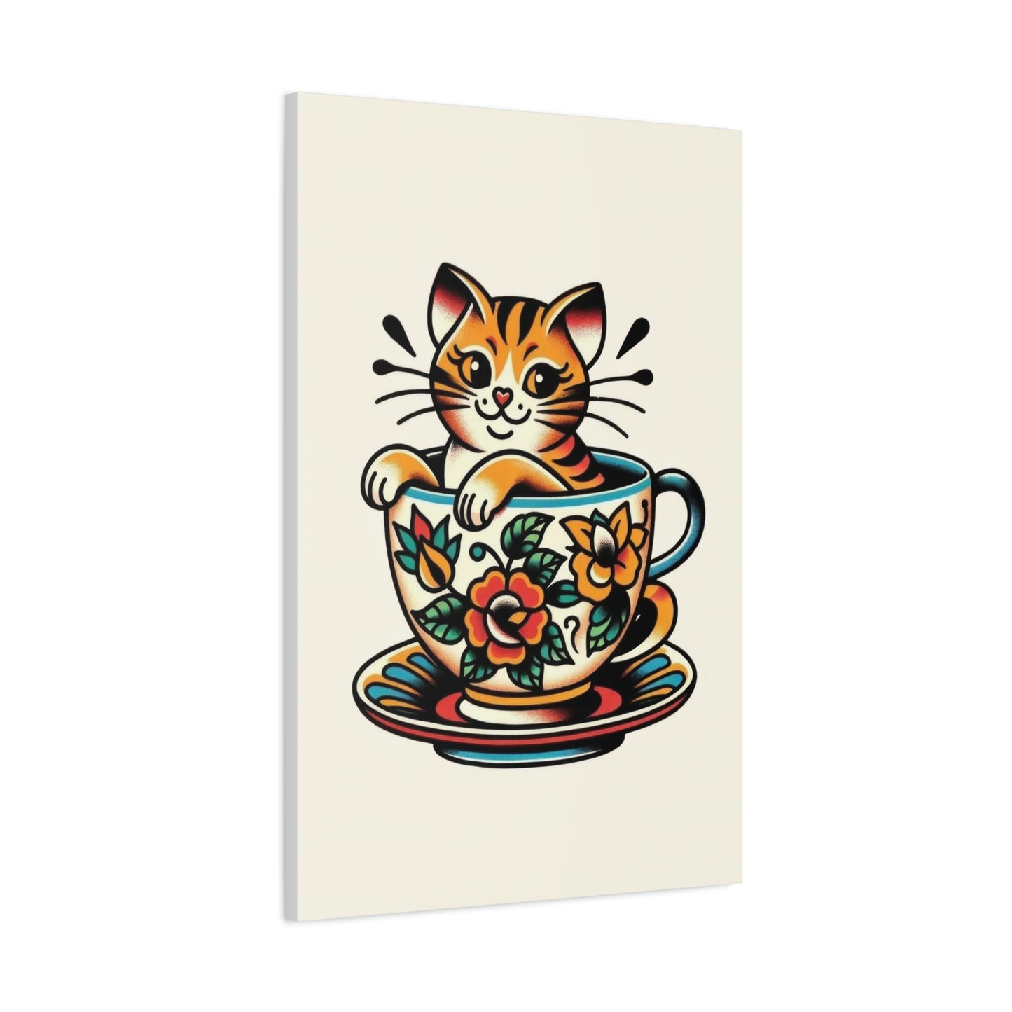 Cozy Cat in a Cup Wall Art & Canvas Prints