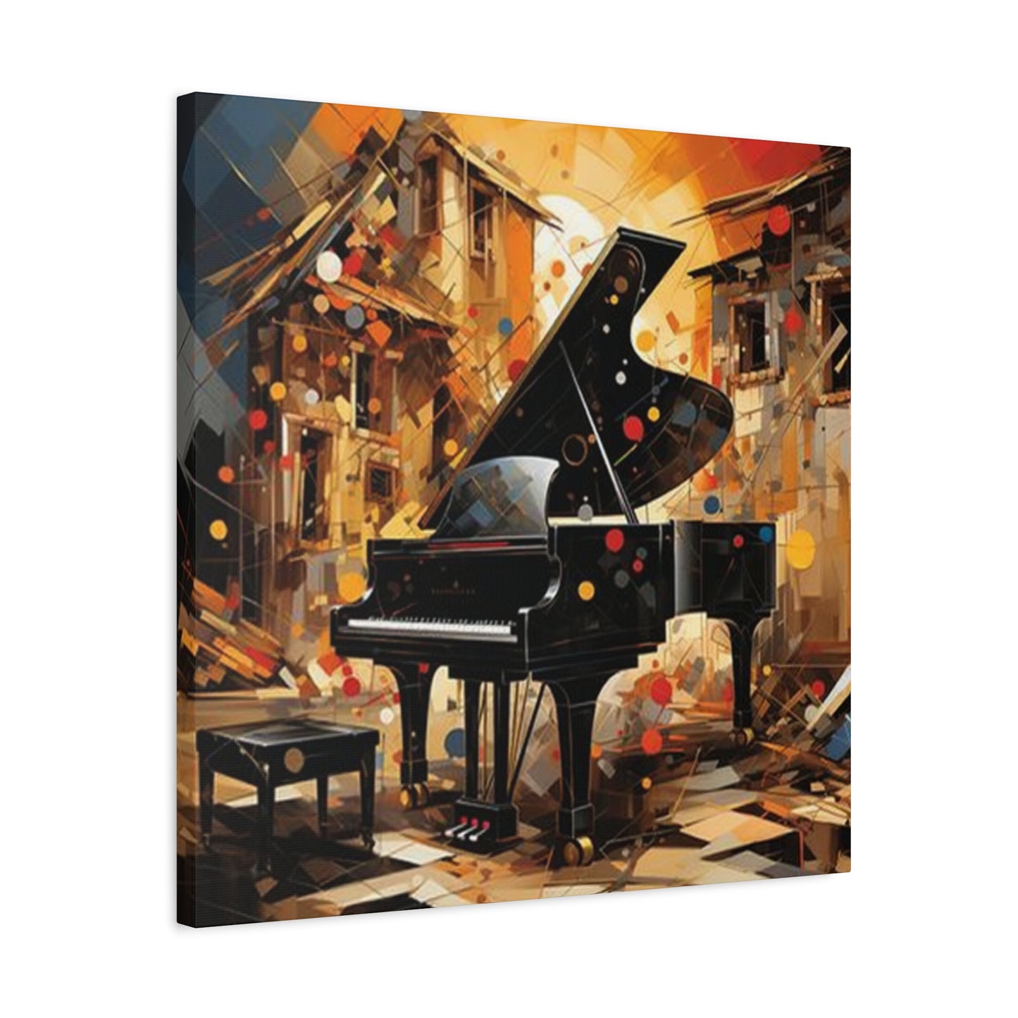 Black Piano Painting Wall Art & Canvas Prints