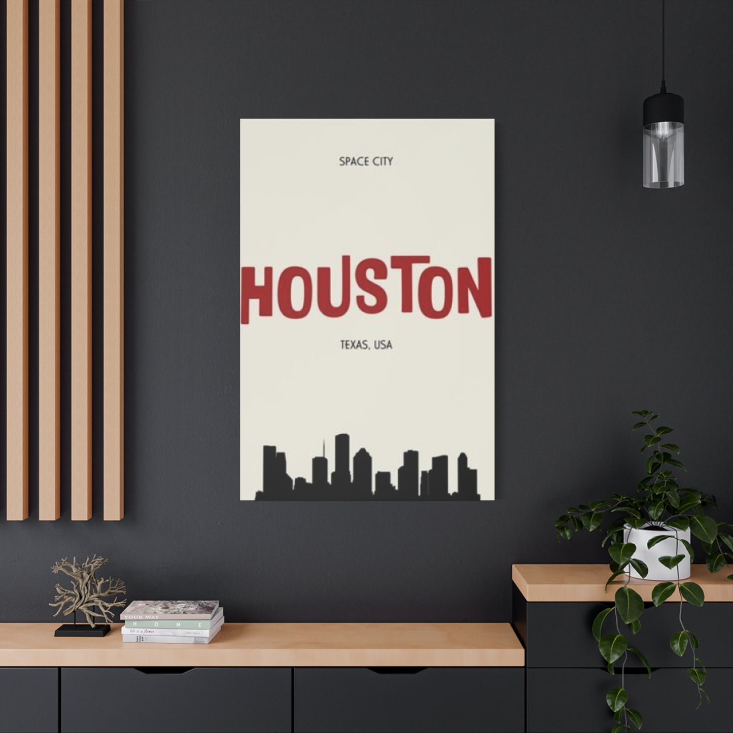 Aesthetic Houston Skyline Silhouette Wall Art & Canvas Prints