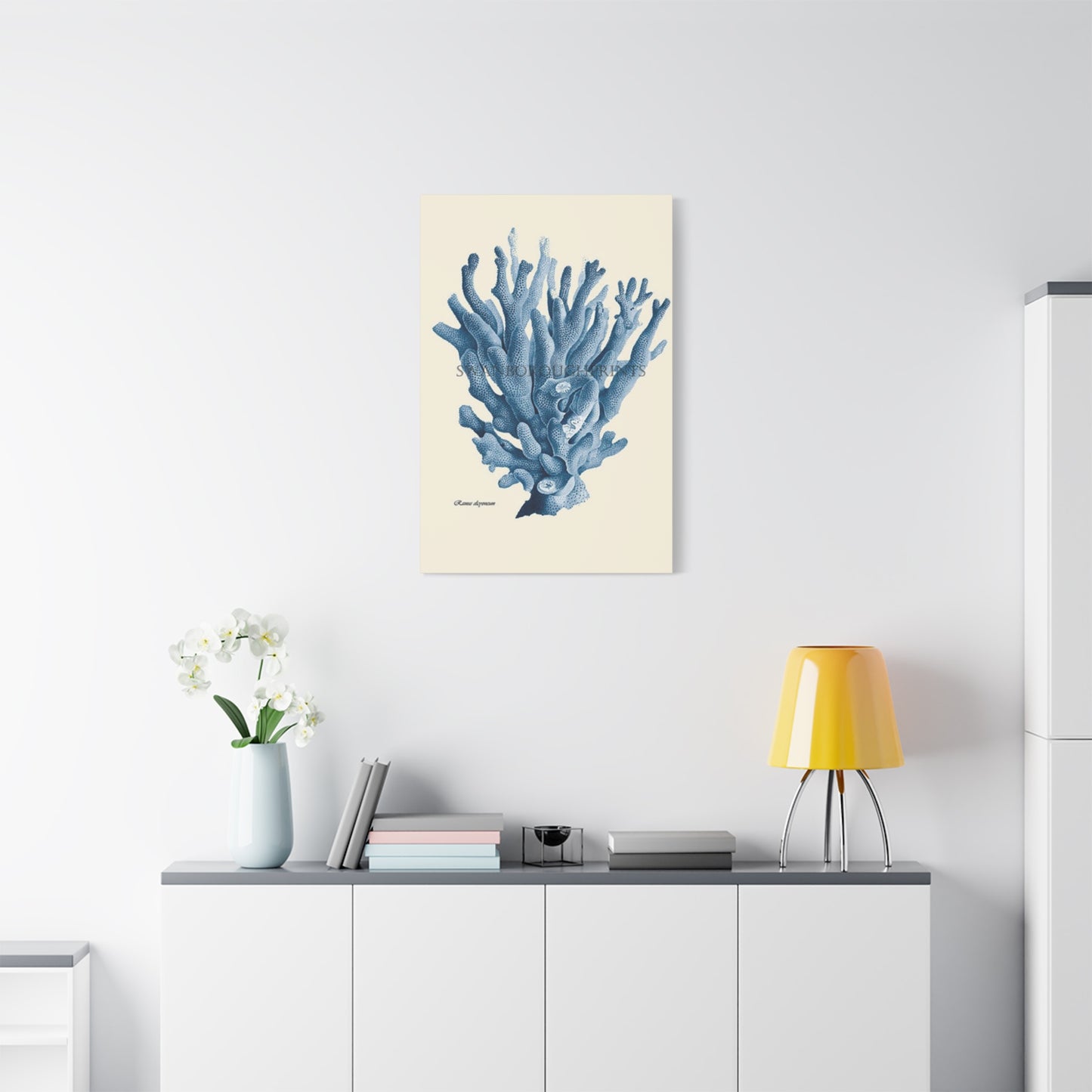 Beautiful Blue Shell Stem Poster Wall Art & Canvas Prints