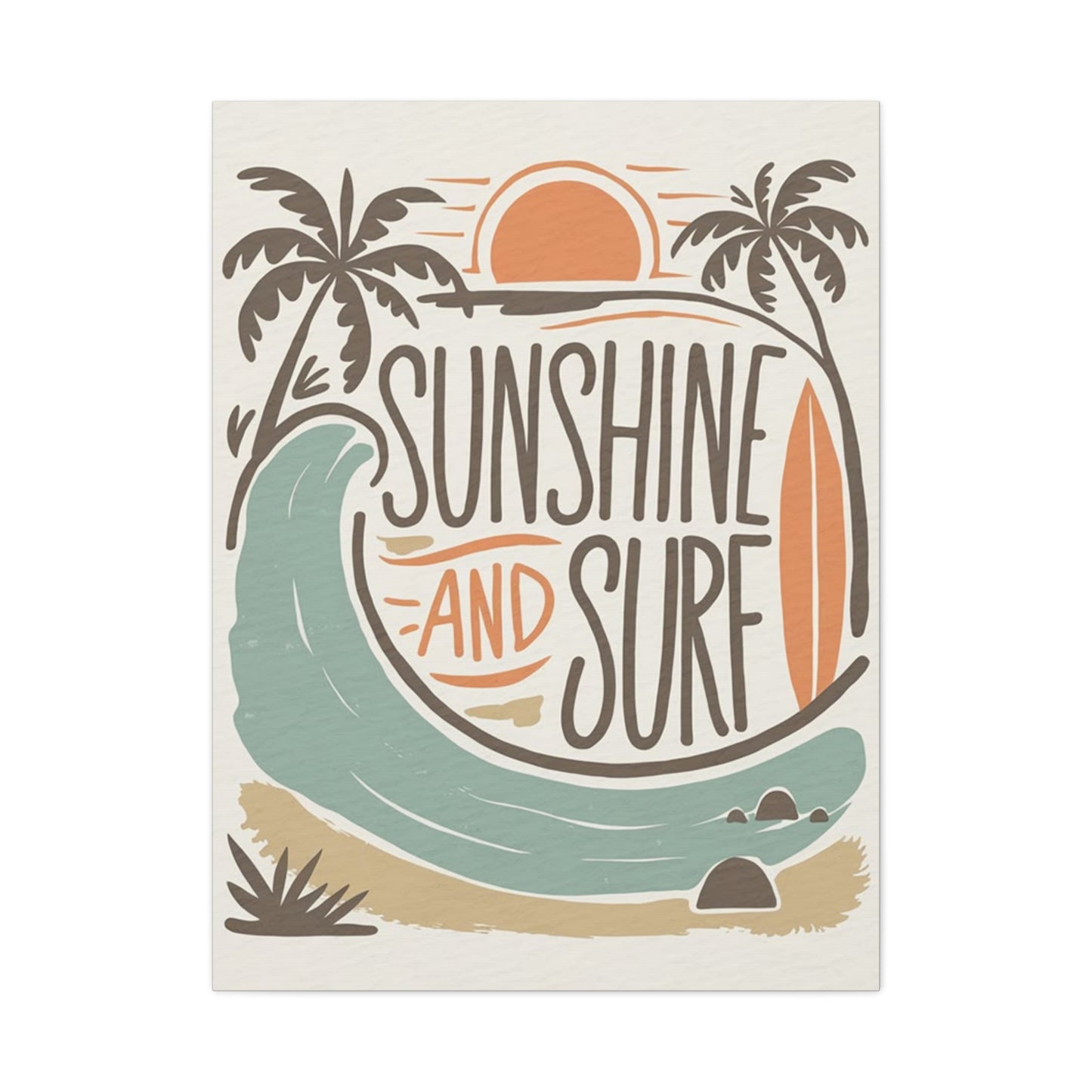 Sunshine And Surf Painting Wall Art & Canvas Prints