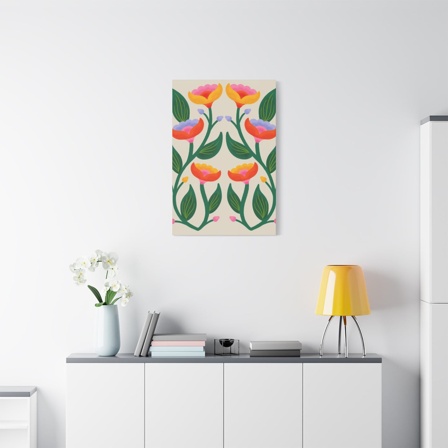 Symmetric Colorful Flowers Wall Art & Canvas Prints