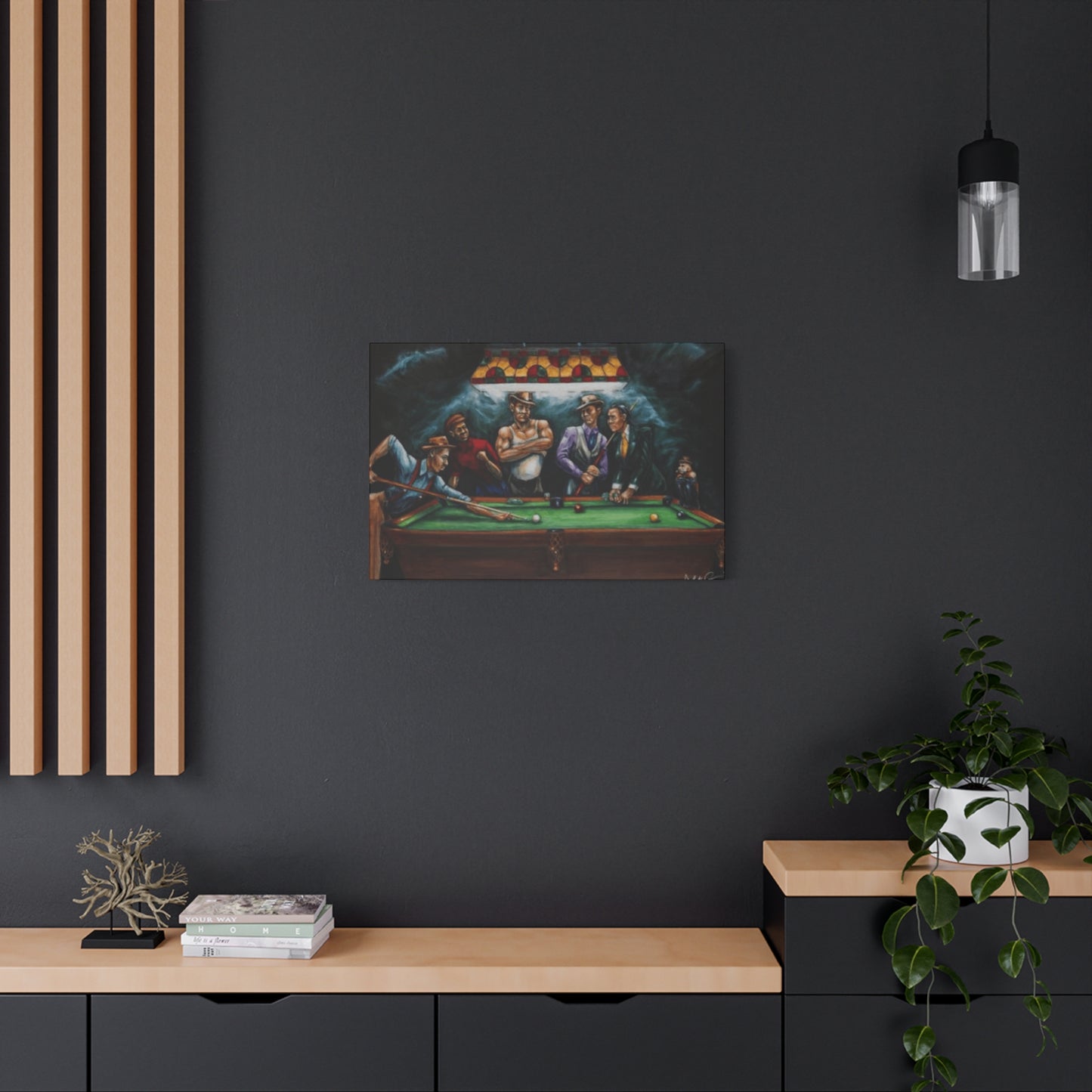 Dogs at Snooker Table Wall Art & Canvas Prints