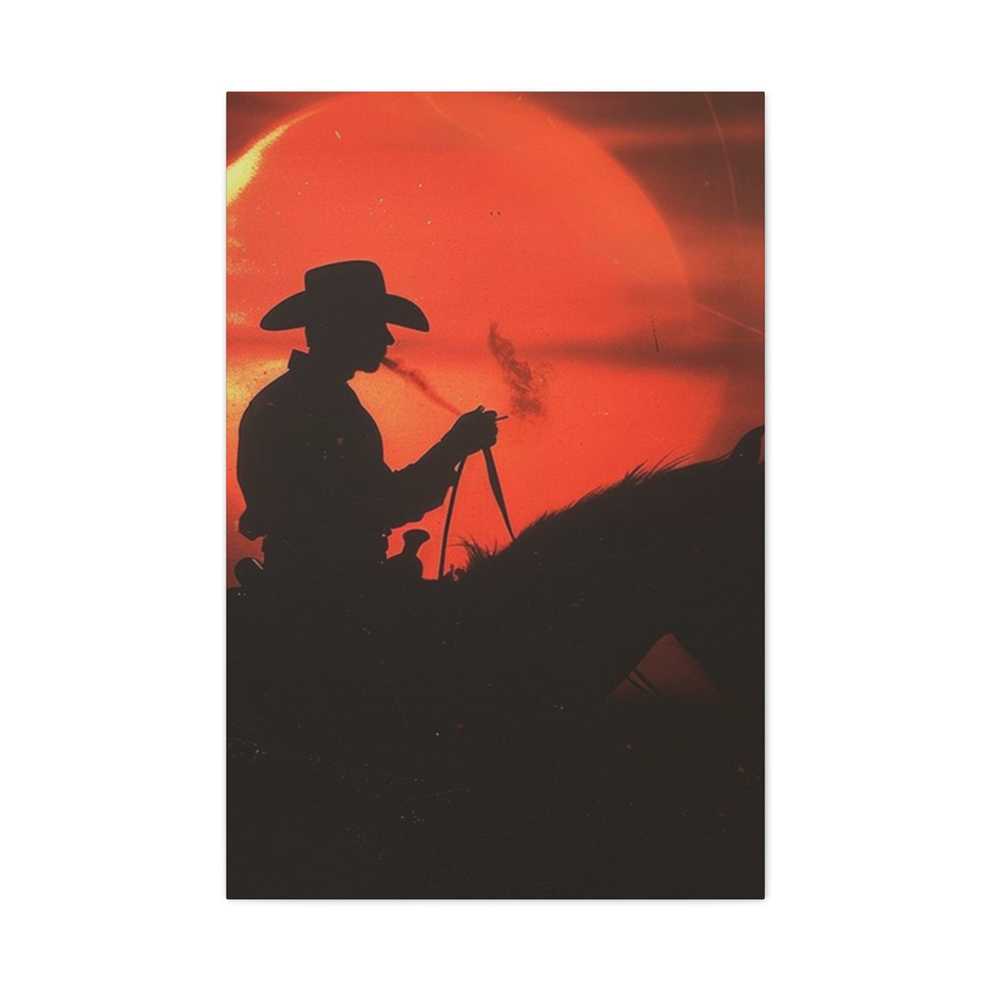 Cowboy In Dawn Wall Art & Canvas Prints